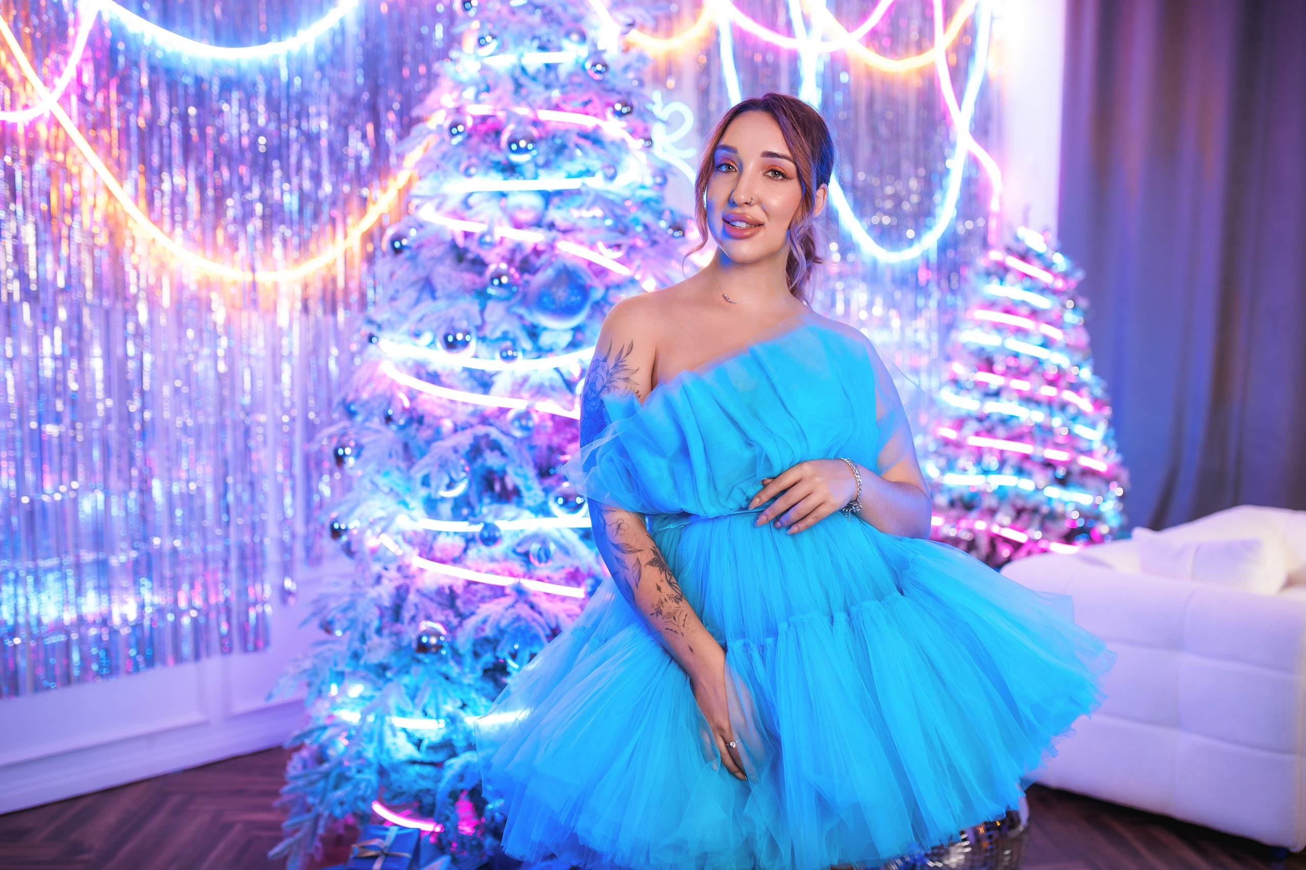 Новогодняя фотосессия в студии OneRoom. Свадебный фотограф в Хабаровске