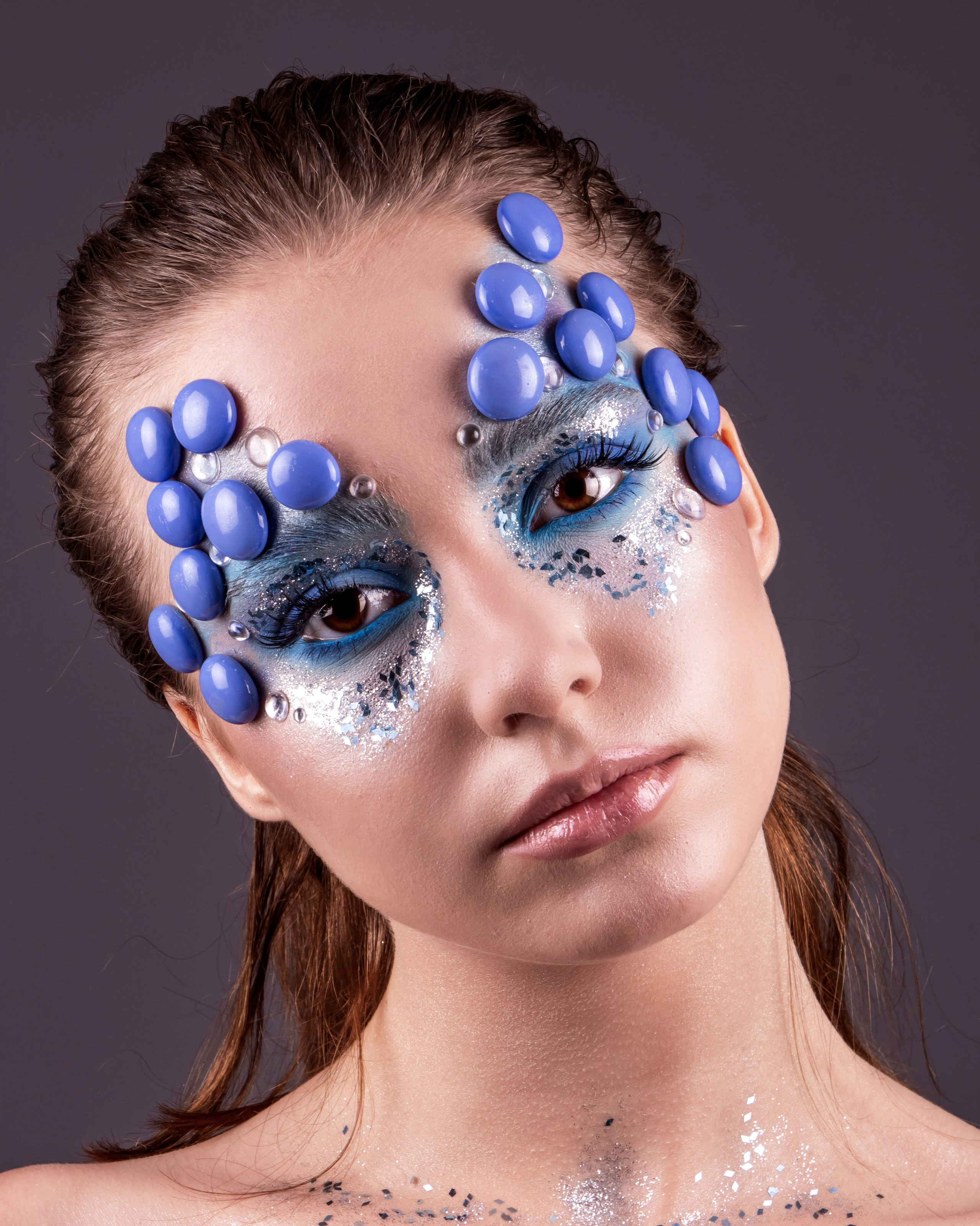 "portrait photo with make up in studio ".