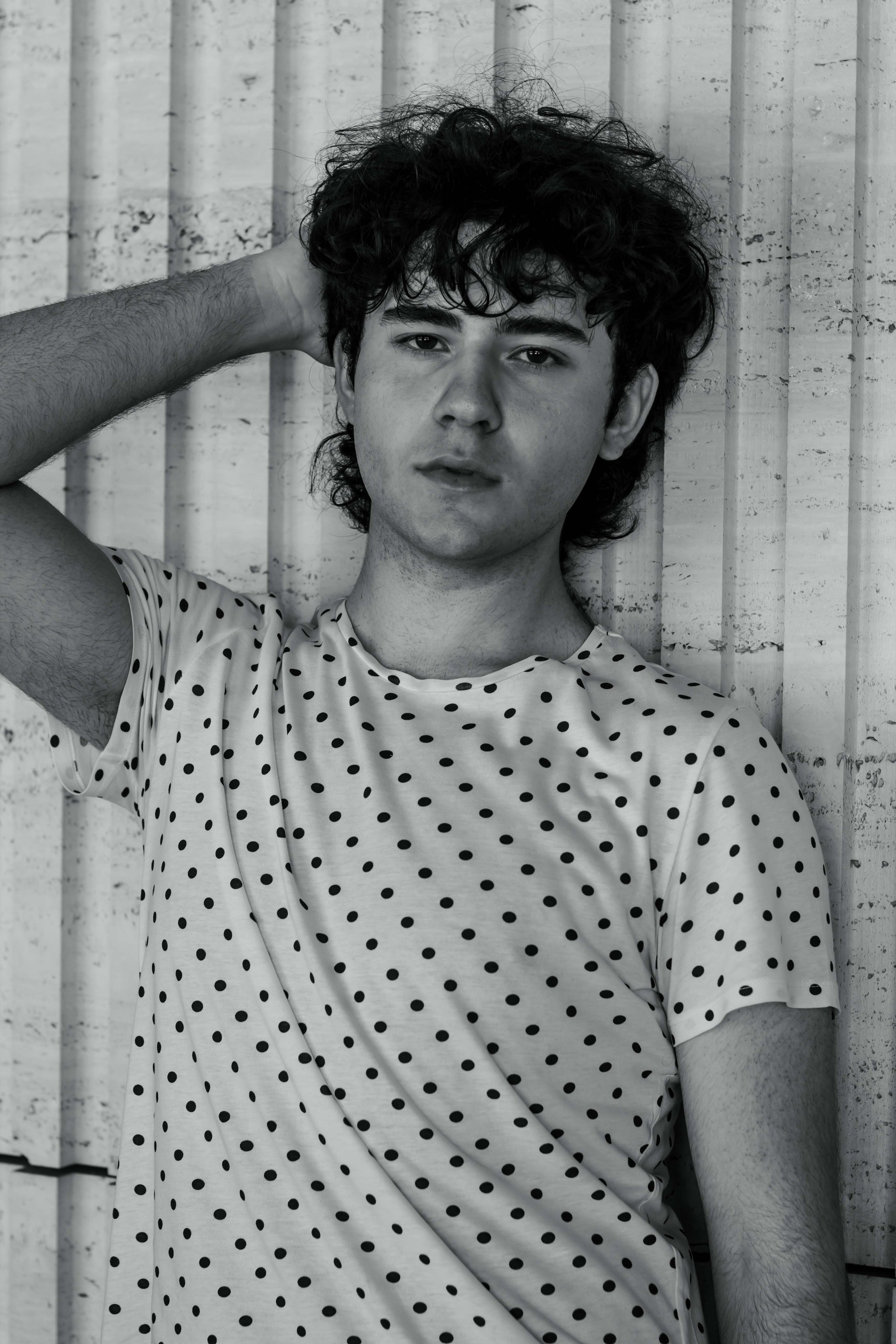Men street photo shooting
