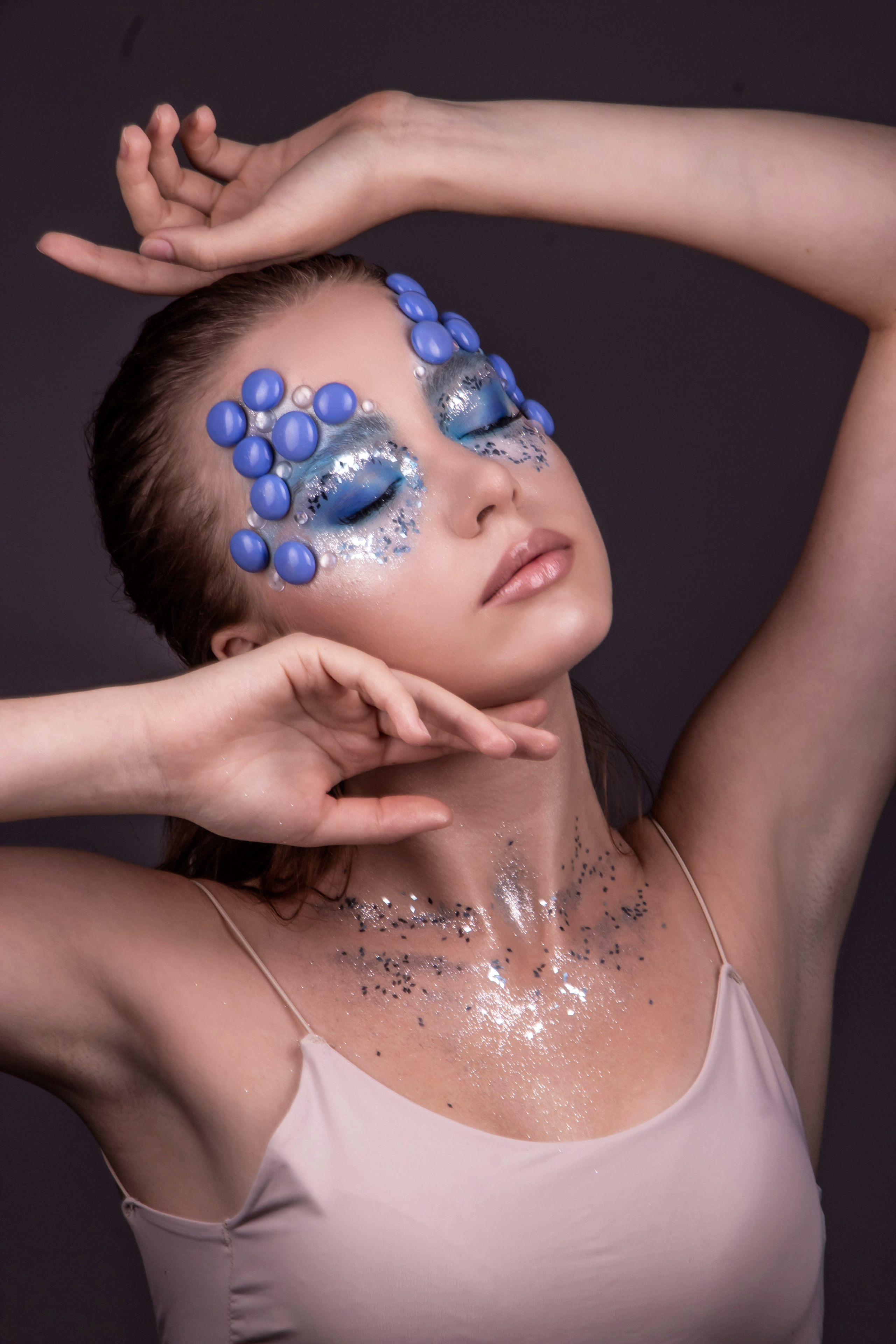 "portrait photo with make up in studio ".