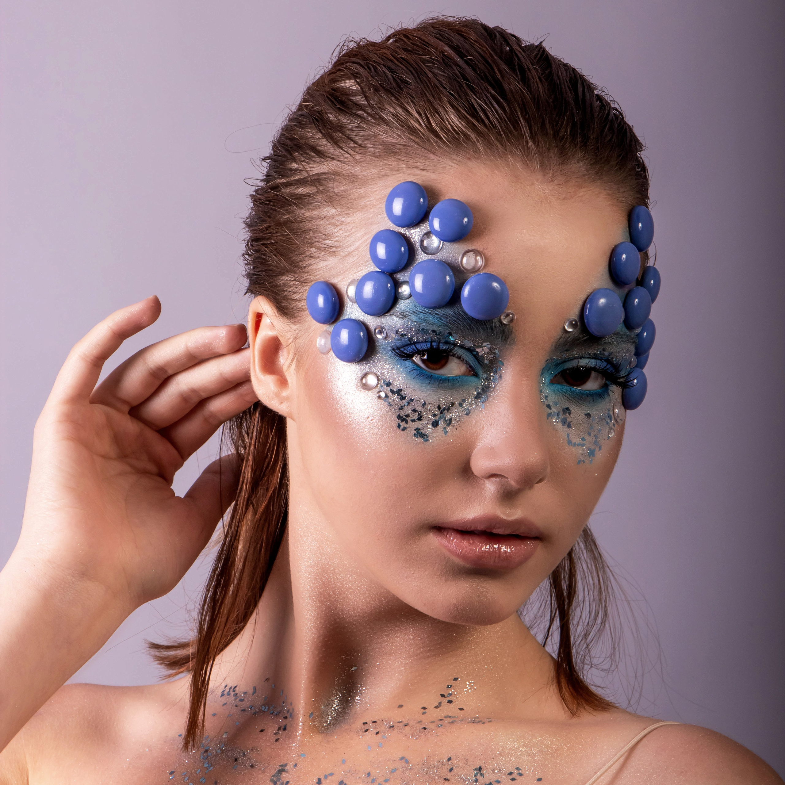 "portrait photo with make up in studio ".