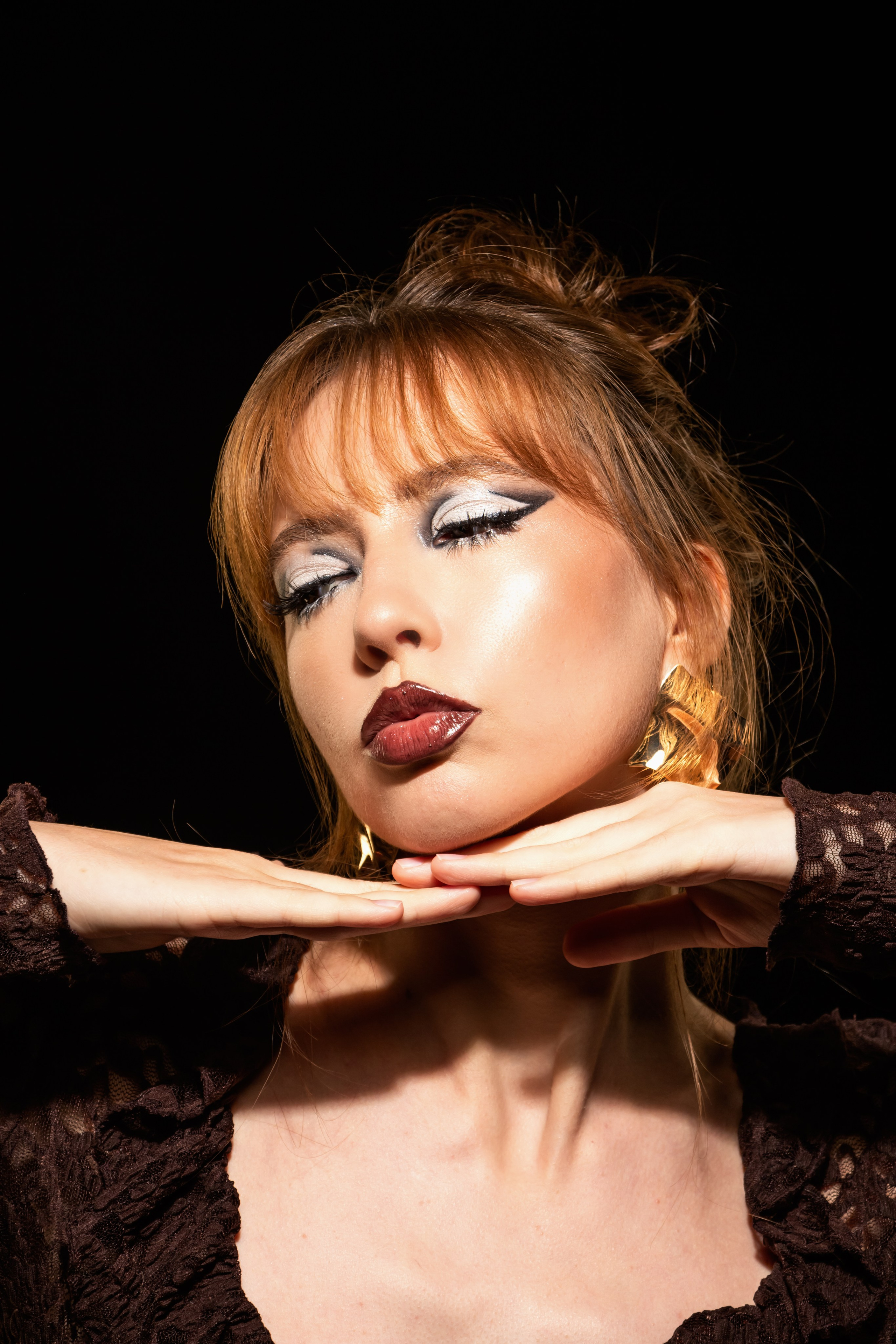 Studio portrait photo shooting