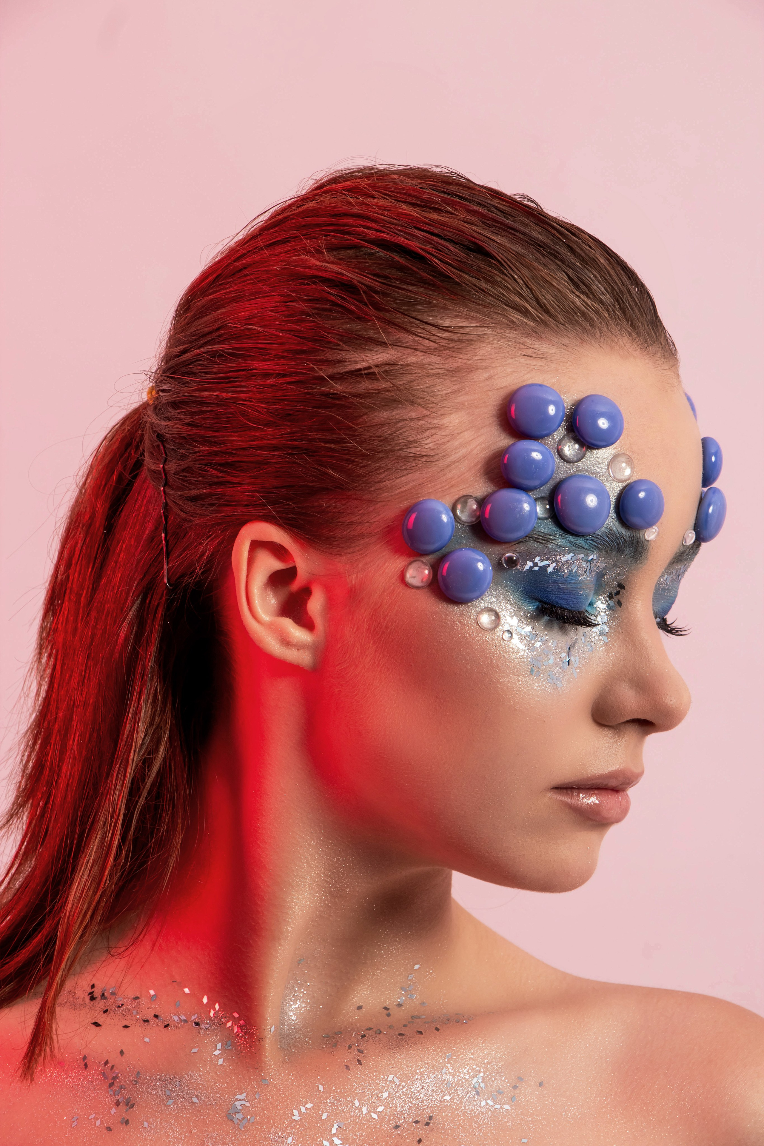 "portrait photo with make up in studio ".