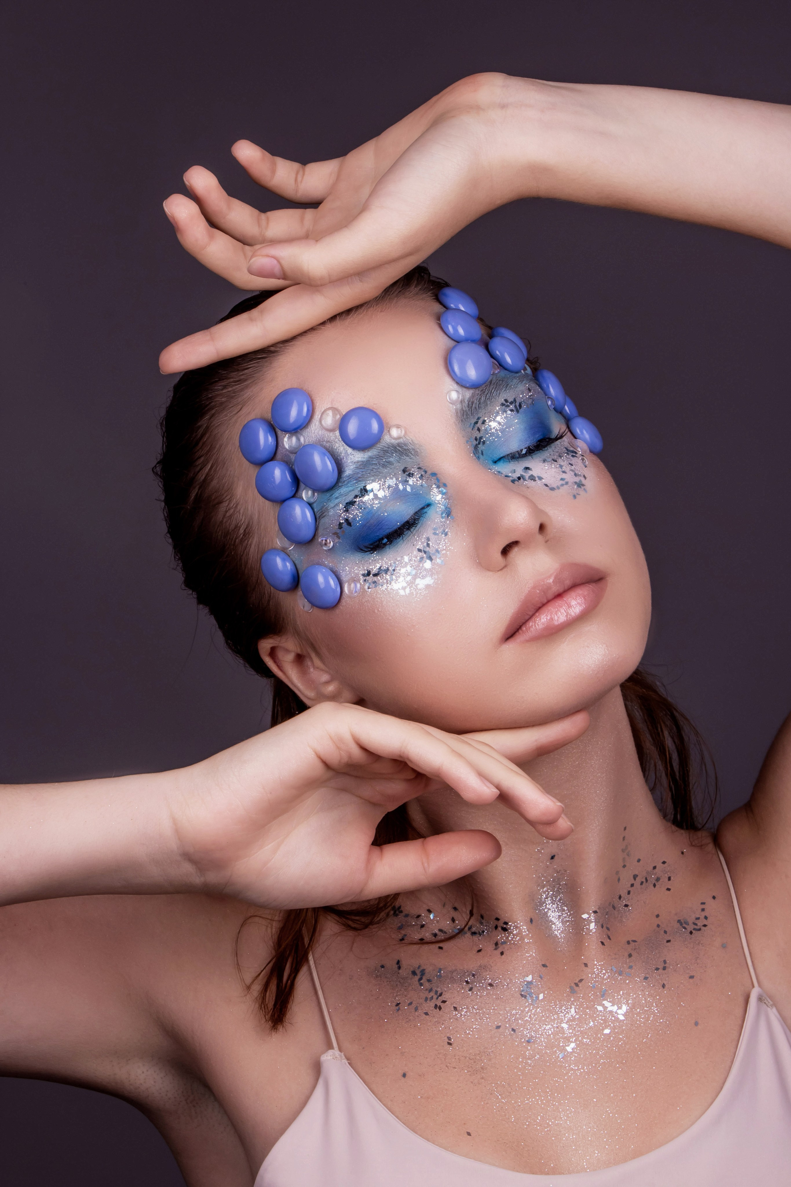"portrait photo with make up in studio ".