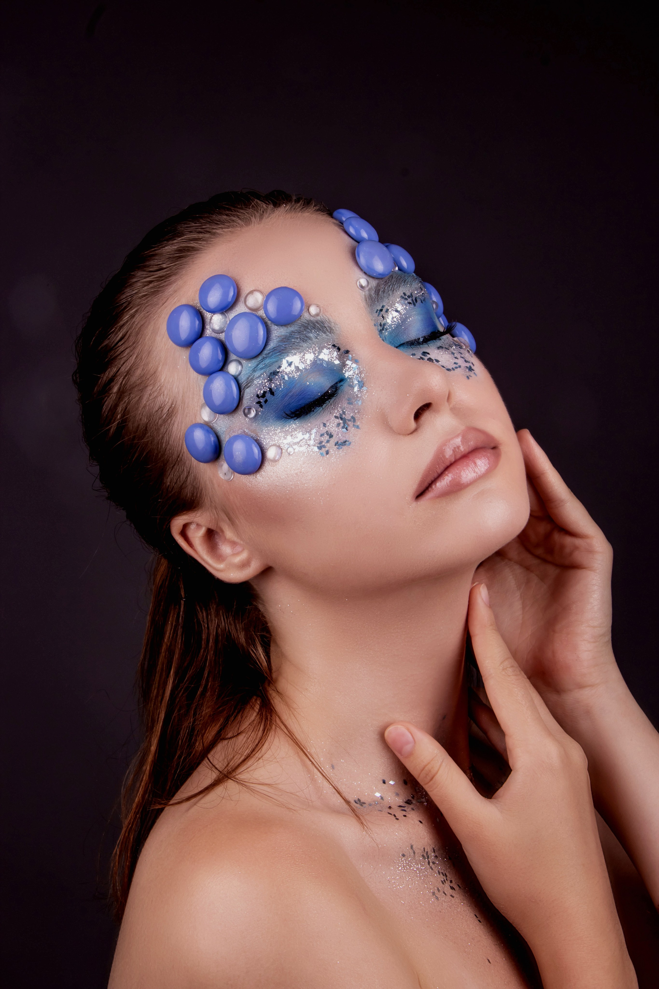 "portrait photo with make up in studio ".