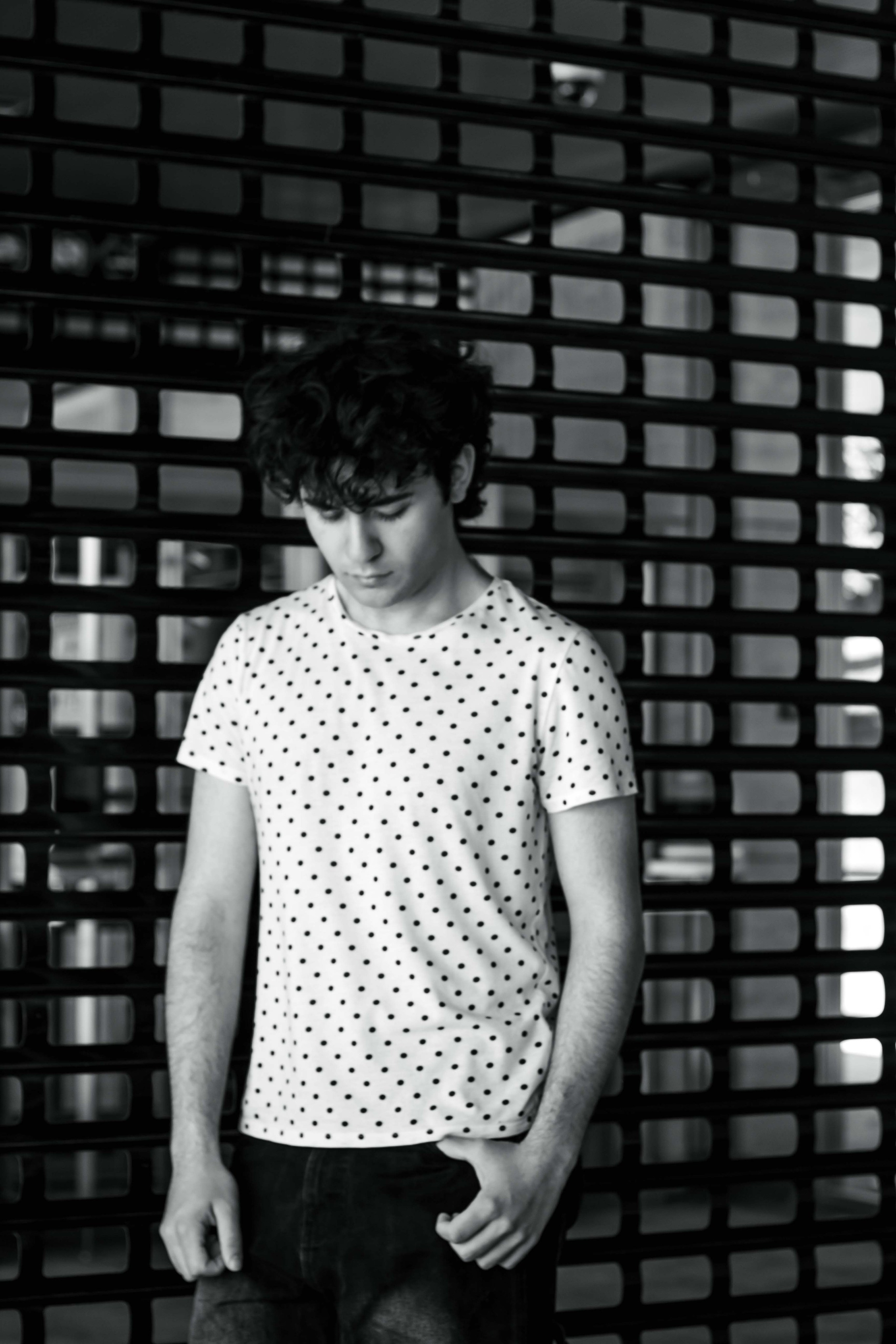 Men street photo shooting