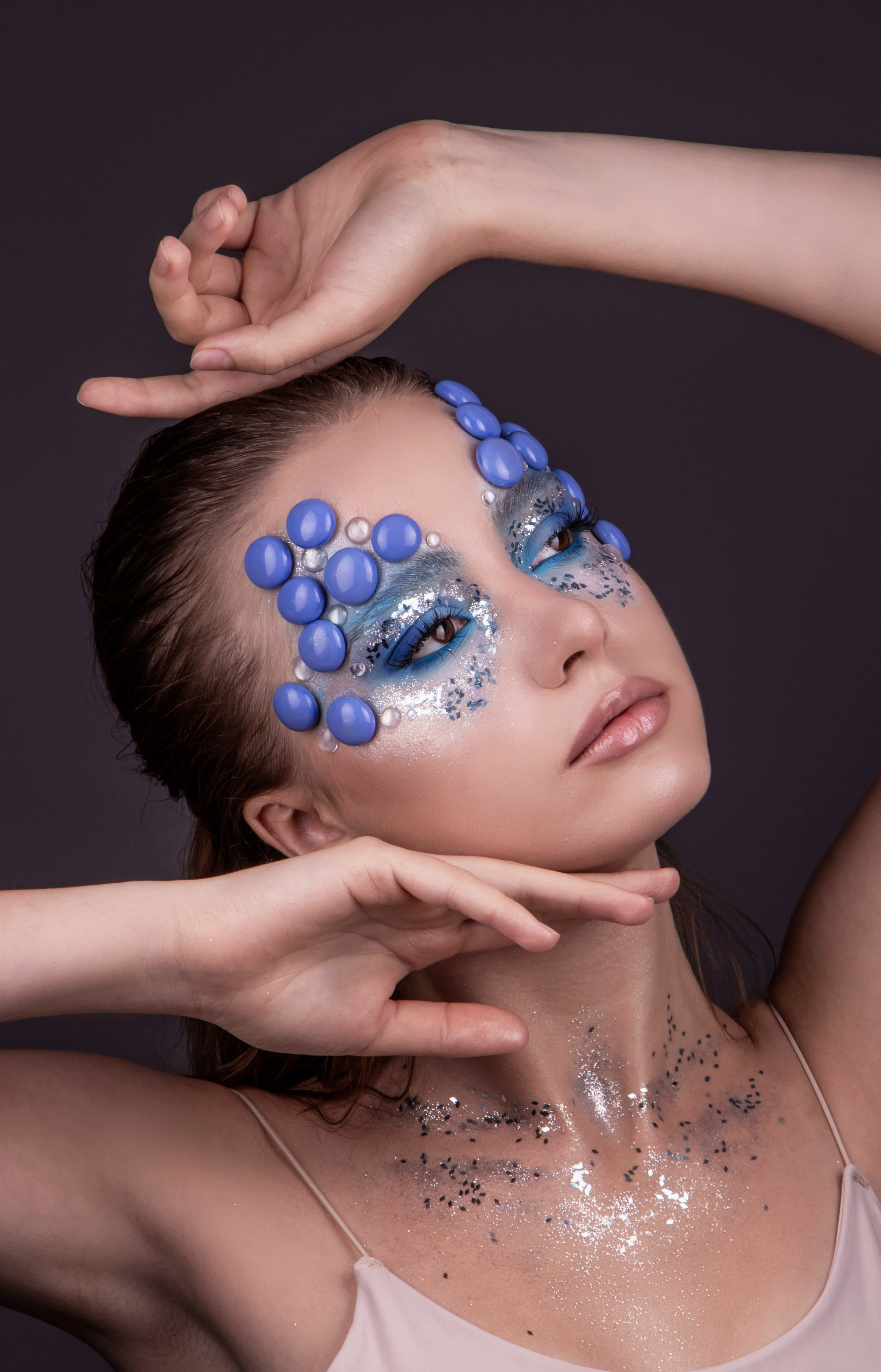 "portrait photo with make up in studio ".