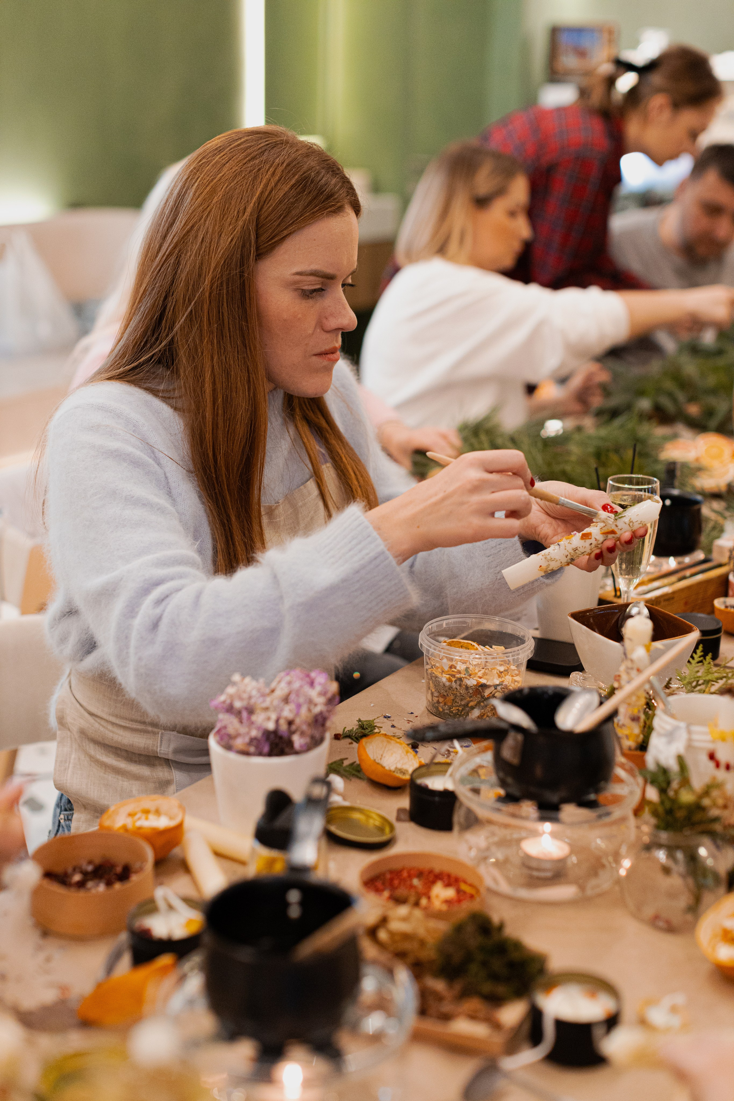 Мк свечи и венок (новогодний корпоратив). Анастасия Ракчеева Художник