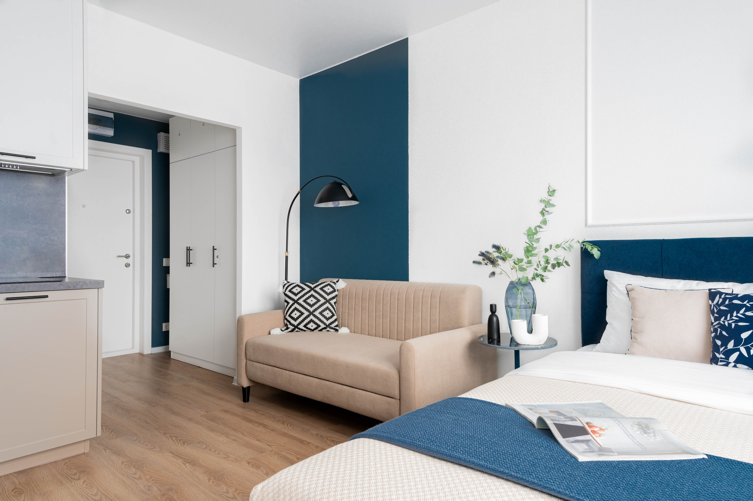 Съемка студии для посуточной аренды ЖК «Волга Парк». Интерьерный фотограф в Ярославле. Вероника Лазыкина