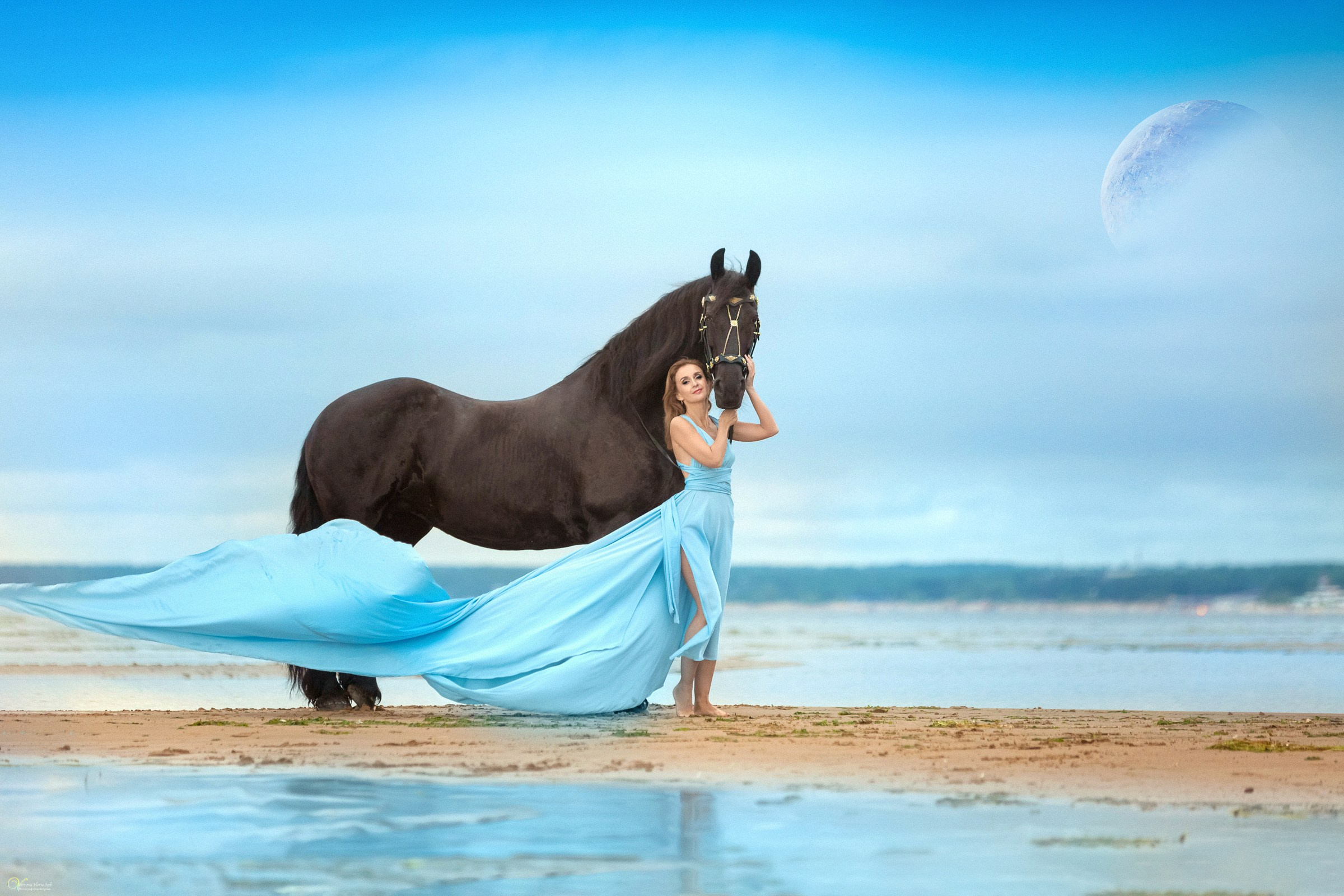 Фотосессии с лошадьми летом. Фотограф женский и мужской портрет Санкт-Петербург