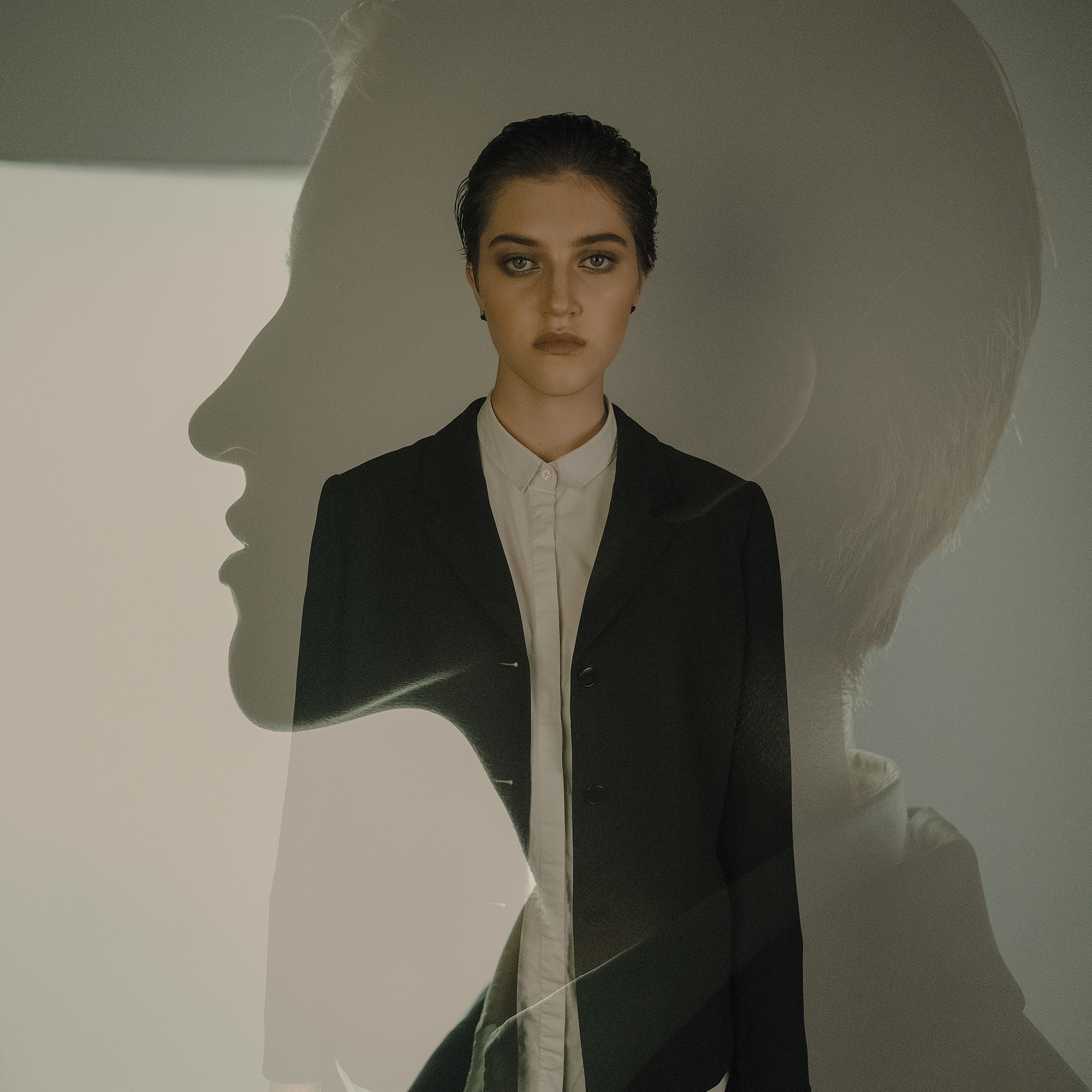 мультиэкспозиция, портрет в цвете