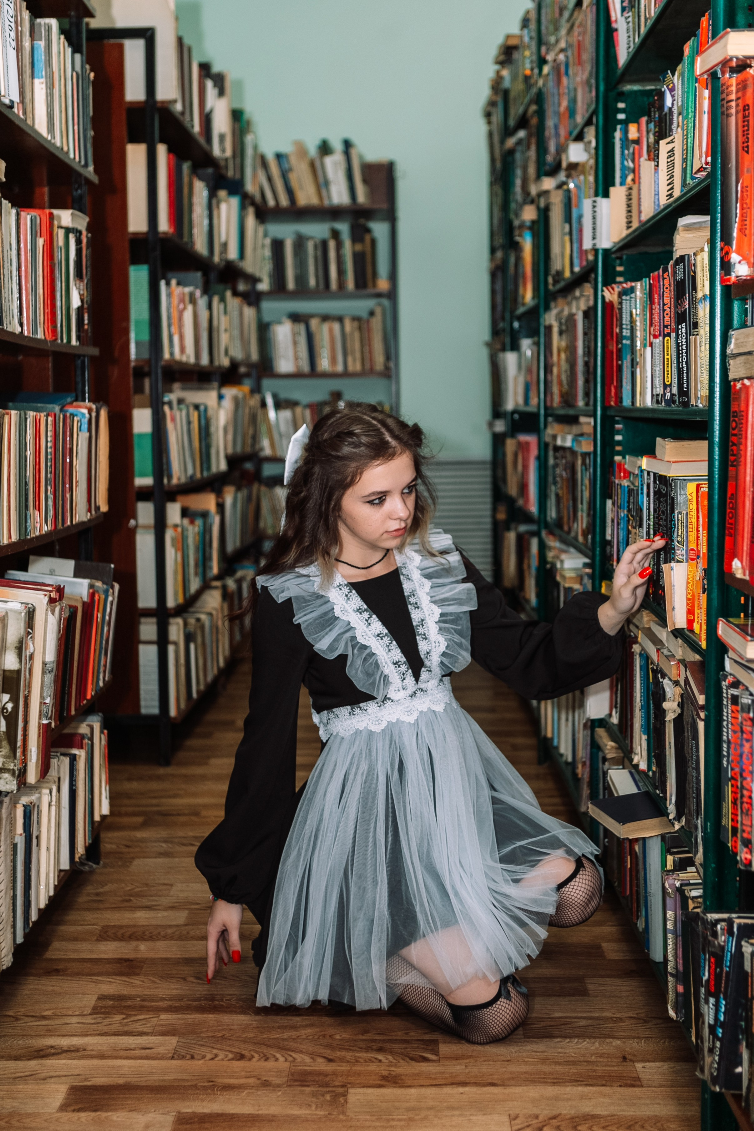 Съемка в библиотеке. Выпускные альбомы Воронеж от Веры Соколовой