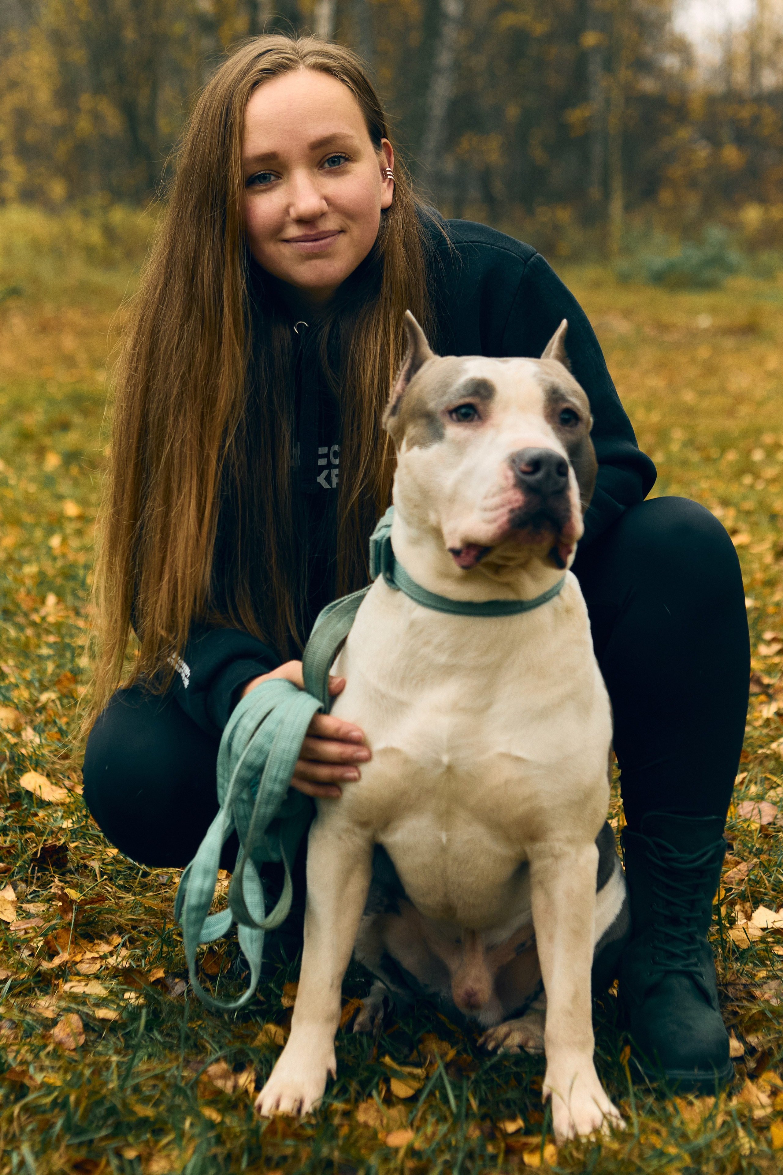 фотосессия с домашним питомцем на прогулке