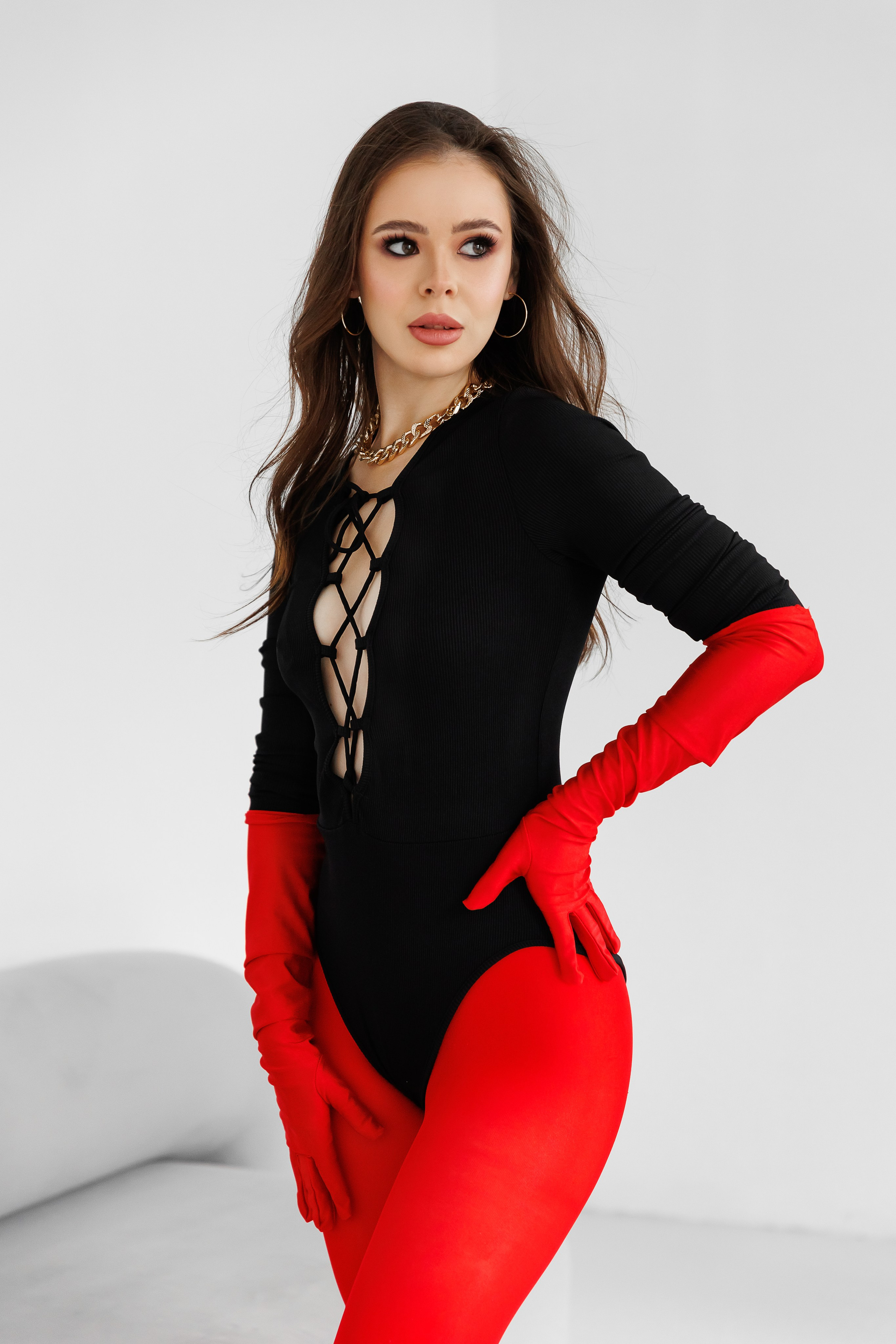 Боди на шнуровке . Размер 44- 46