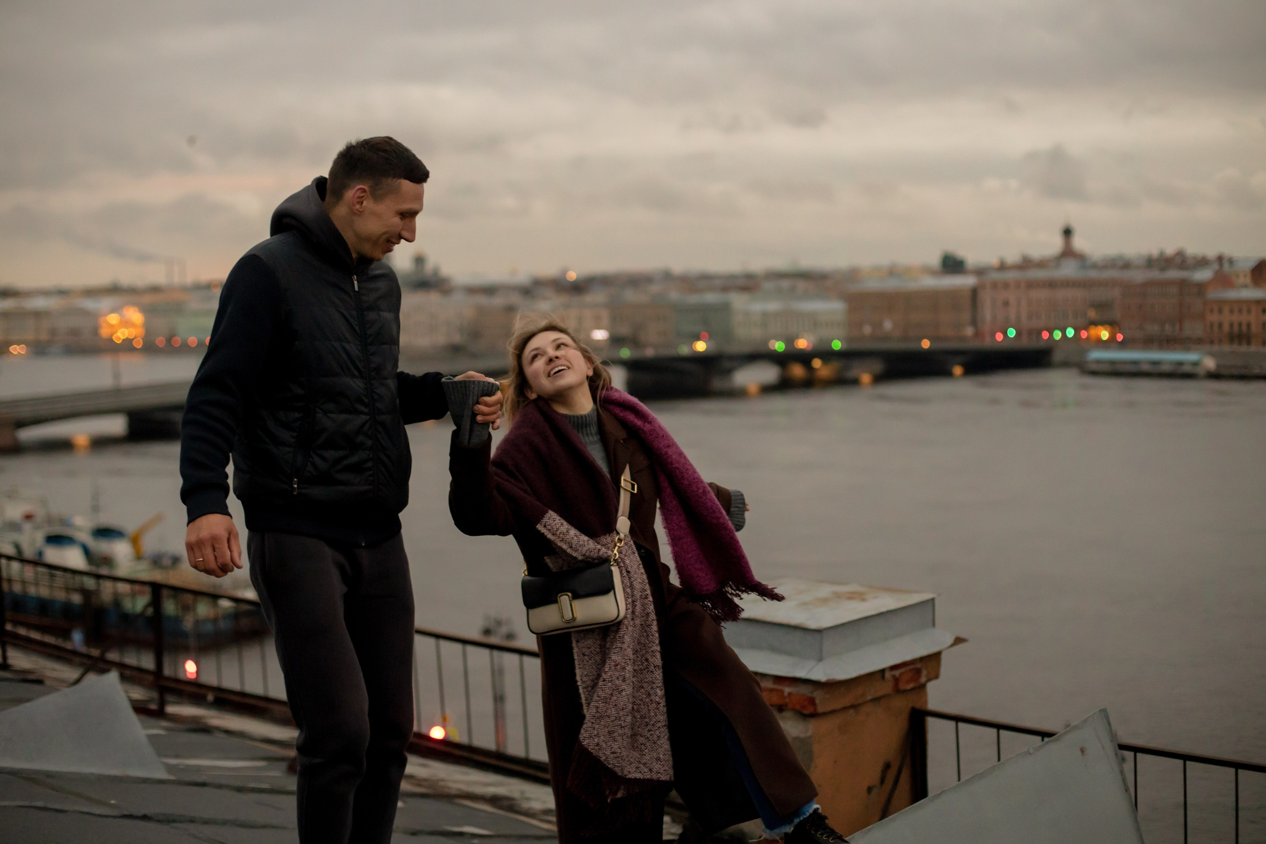 Лав стори на крыше. Свадебный и семейный фотограф в Москве Диана Левченко