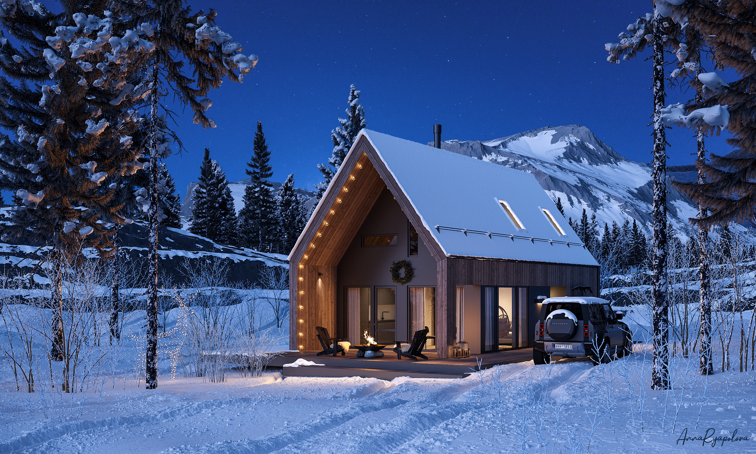 BARNHOUSE. 3д визуализация интерьера и экстерьера