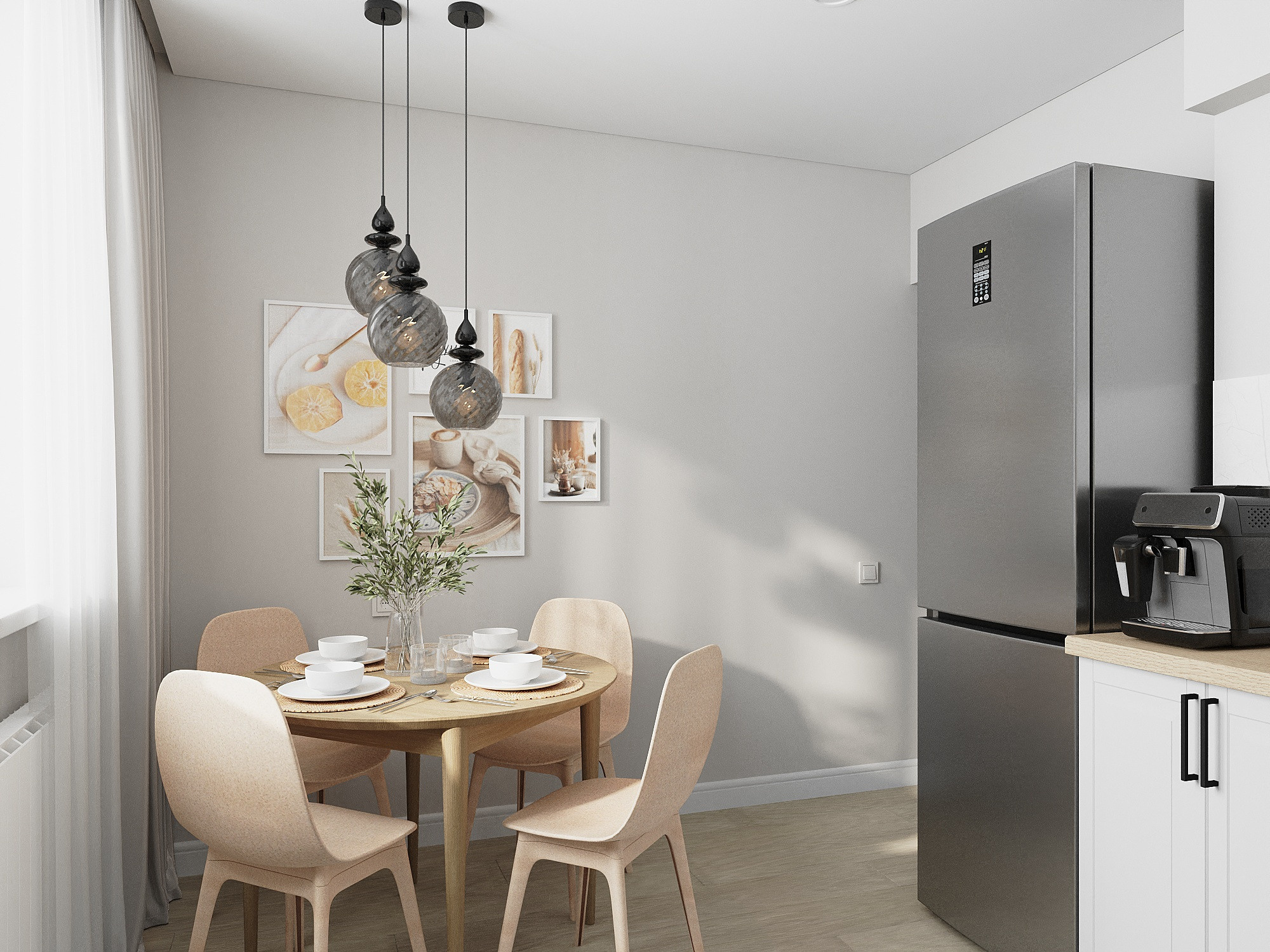 Светлая 3-х комнатная квартира в Москве. Дизайнер интерьеров в Санкт-Петербурге Анастасия Тен