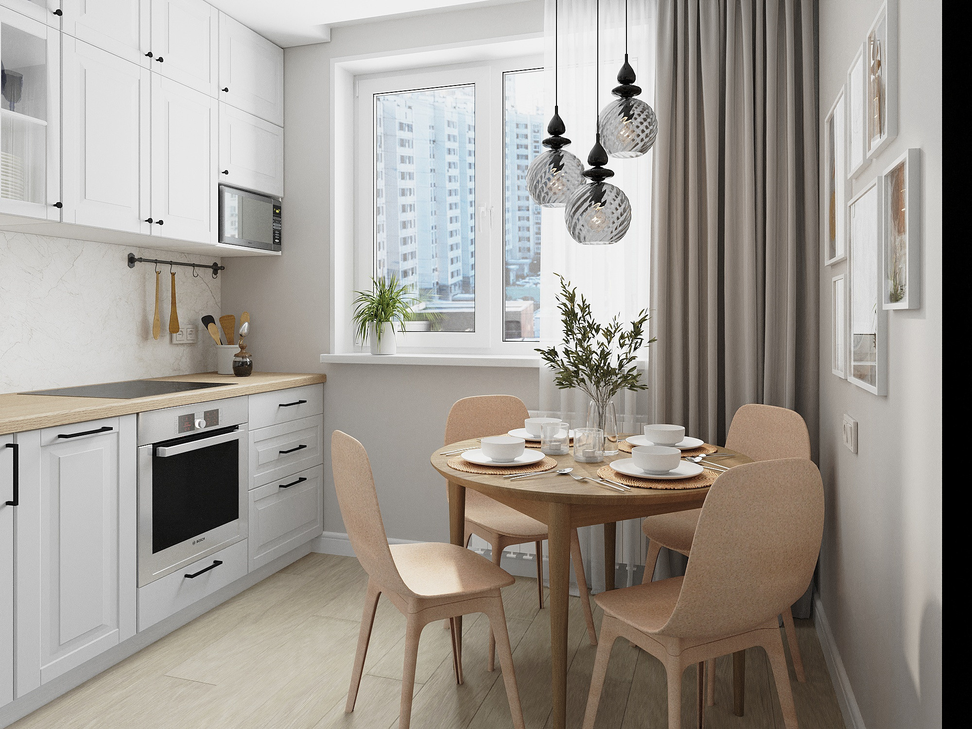 Светлая 3-х комнатная квартира в Москве. Дизайнер интерьеров в Санкт-Петербурге Анастасия Тен