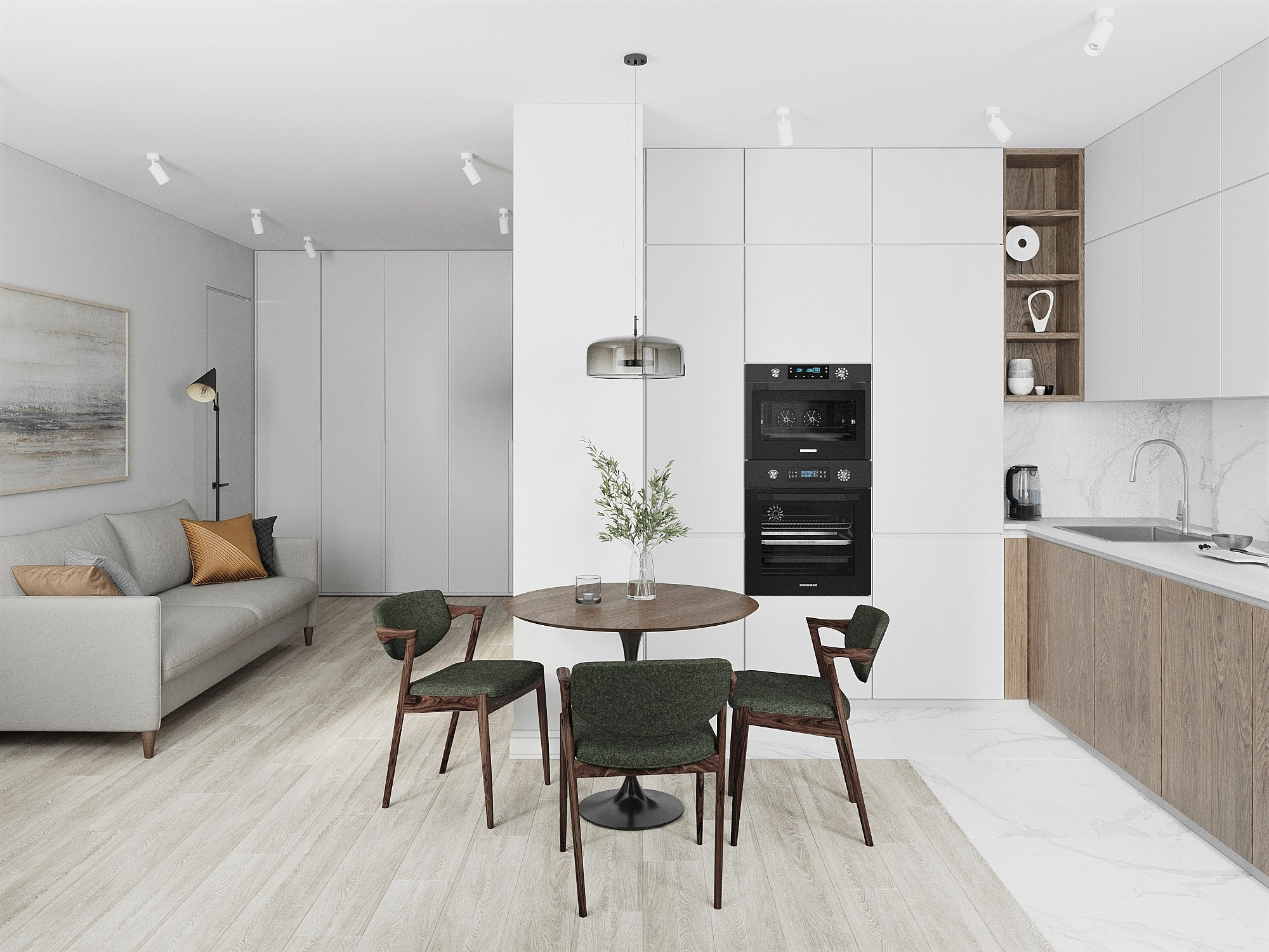 Двухкомнатная квартира для молодого человека в современном стиле. Дизайнер интерьеров в Санкт-Петербурге Анастасия Тен