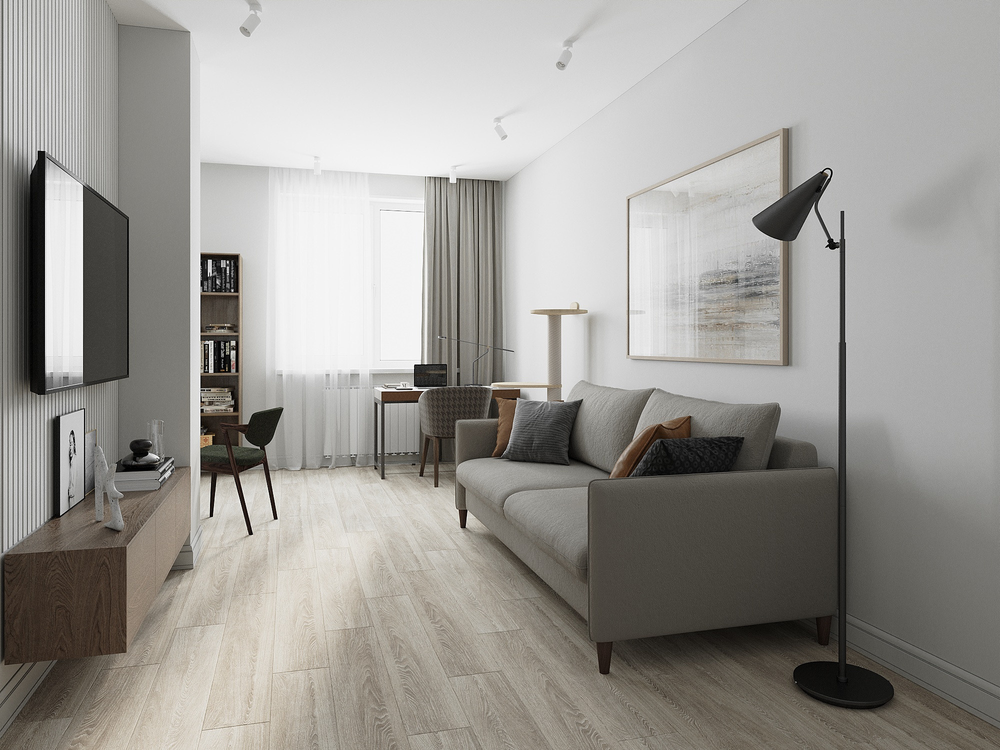 Двухкомнатная квартира для молодого человека в современном стиле. Дизайнер интерьеров в Санкт-Петербурге Анастасия Тен