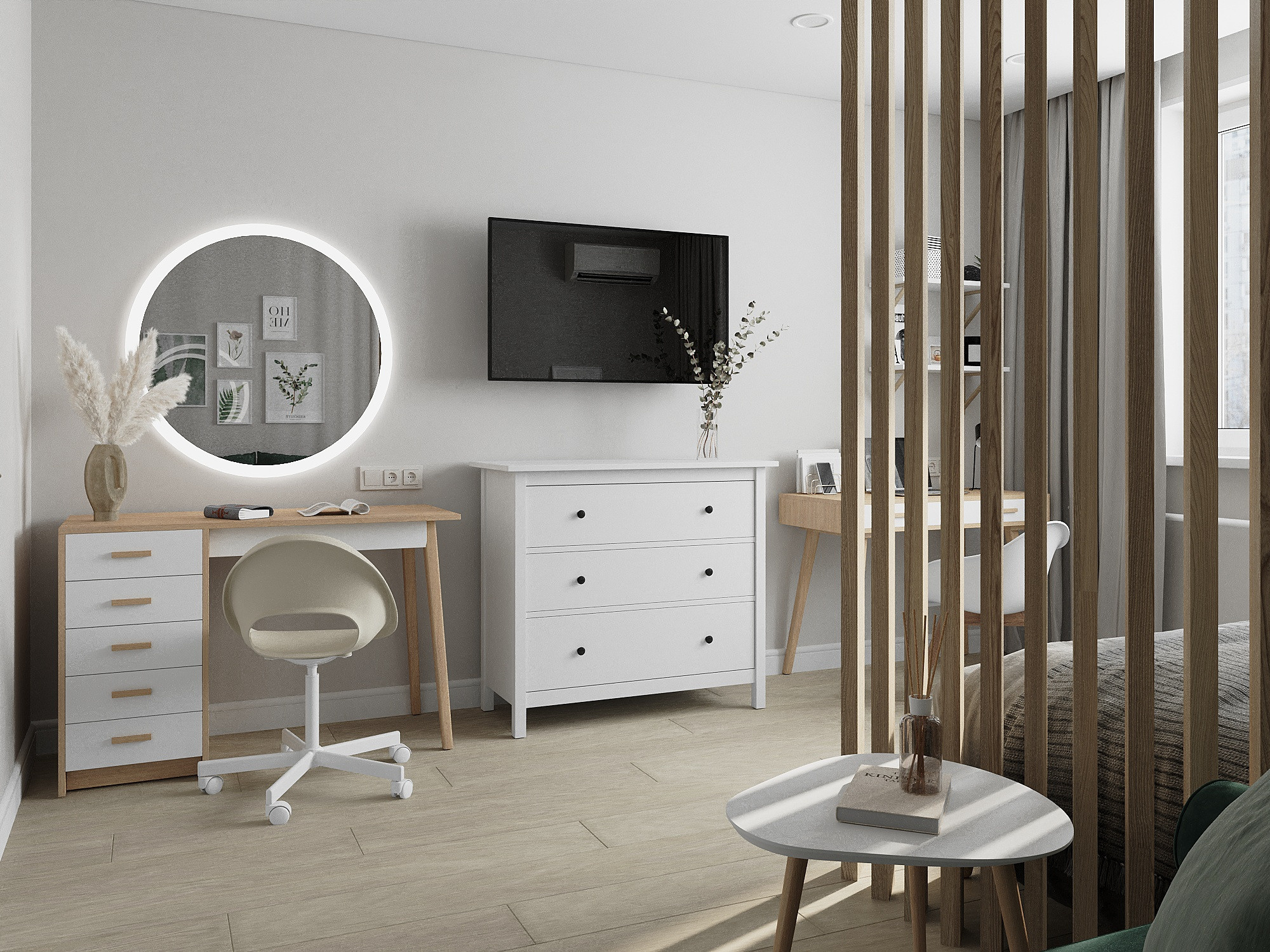 Светлая 3-х комнатная квартира в Москве. Дизайнер интерьеров в Санкт-Петербурге Анастасия Тен