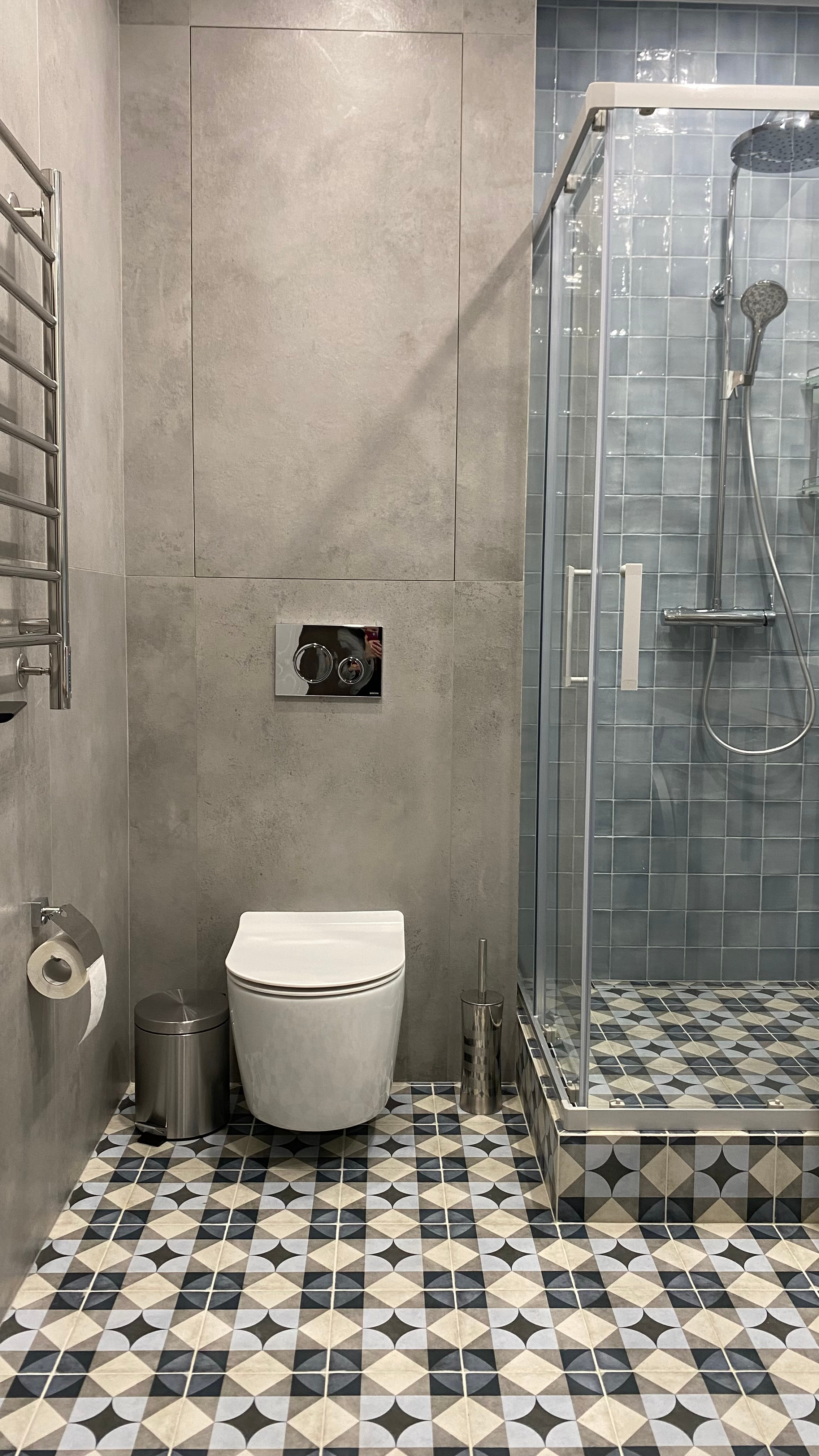 Евродвушка в синих тонах для сдачи в аренду. Дизайнер интерьеров в Санкт-Петербурге Анастасия Тен