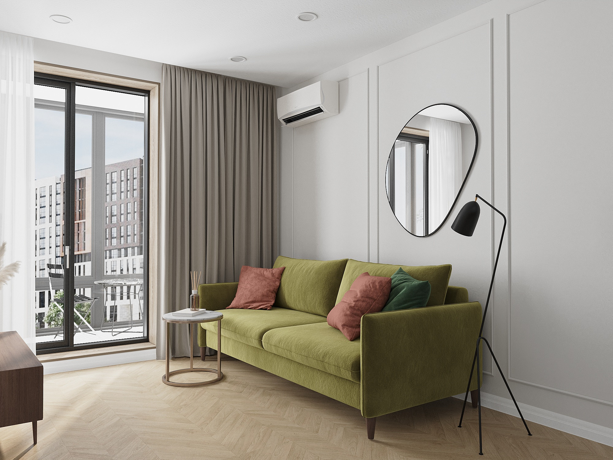 Современный интерьер с нотками ретро в ЖК Черная речка. Дизайнер интерьеров в Санкт-Петербурге Анастасия Тен