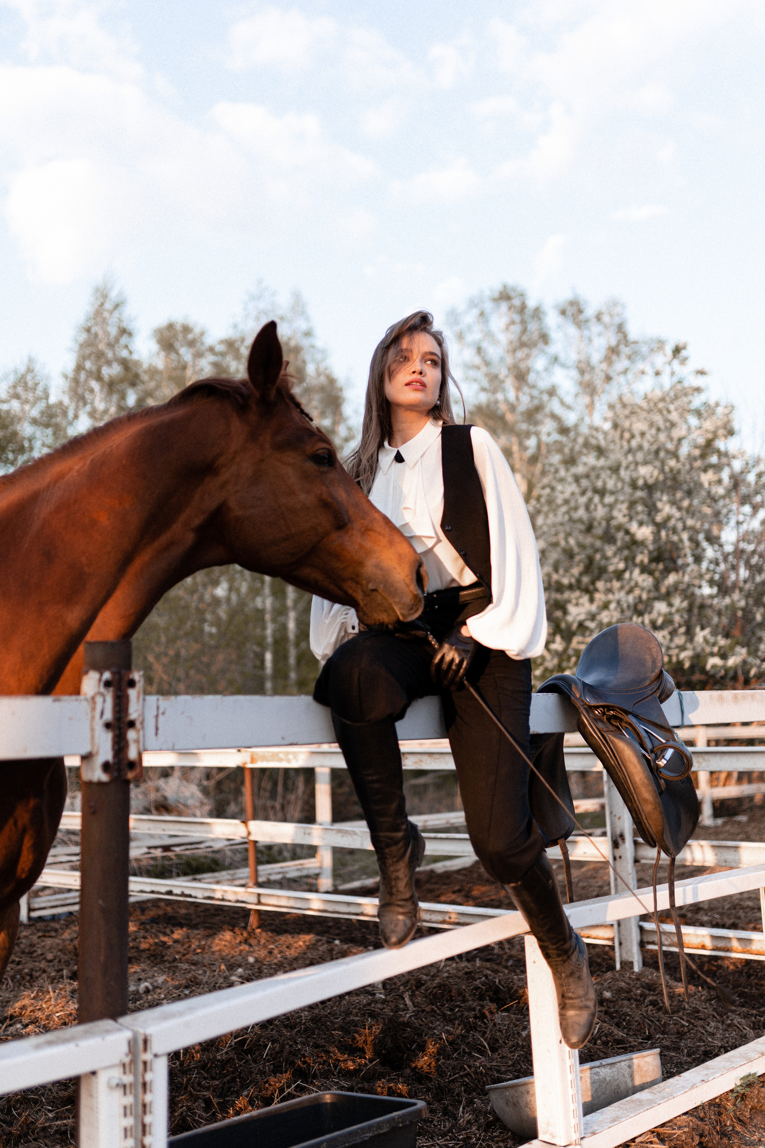 Екатерина, Прогон, Пепел. Фотосессии с лошадьми в Москве, Новосибирске