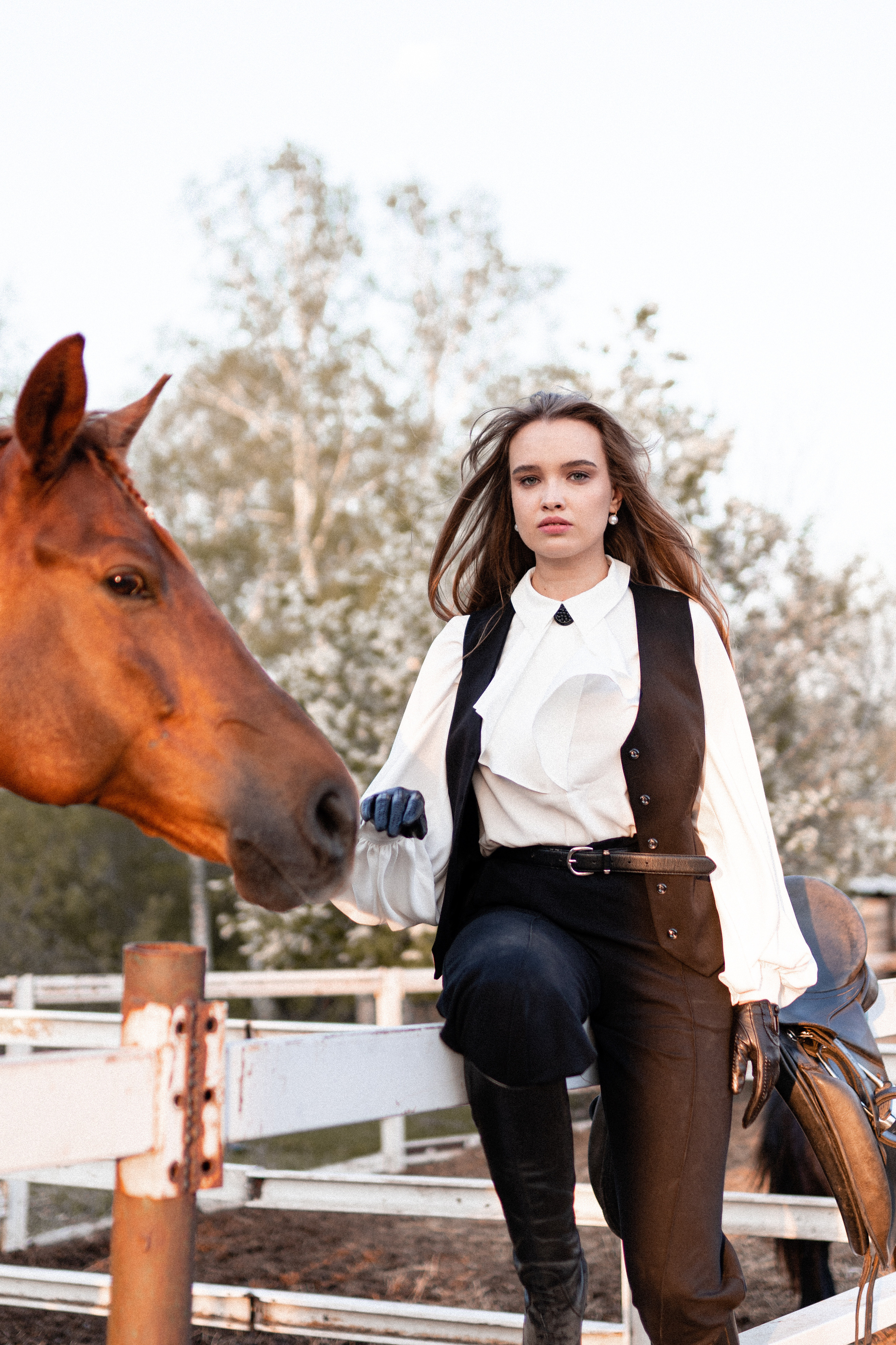 Екатерина, Прогон, Пепел. Фотосессии с лошадьми в Москве, Новосибирске
