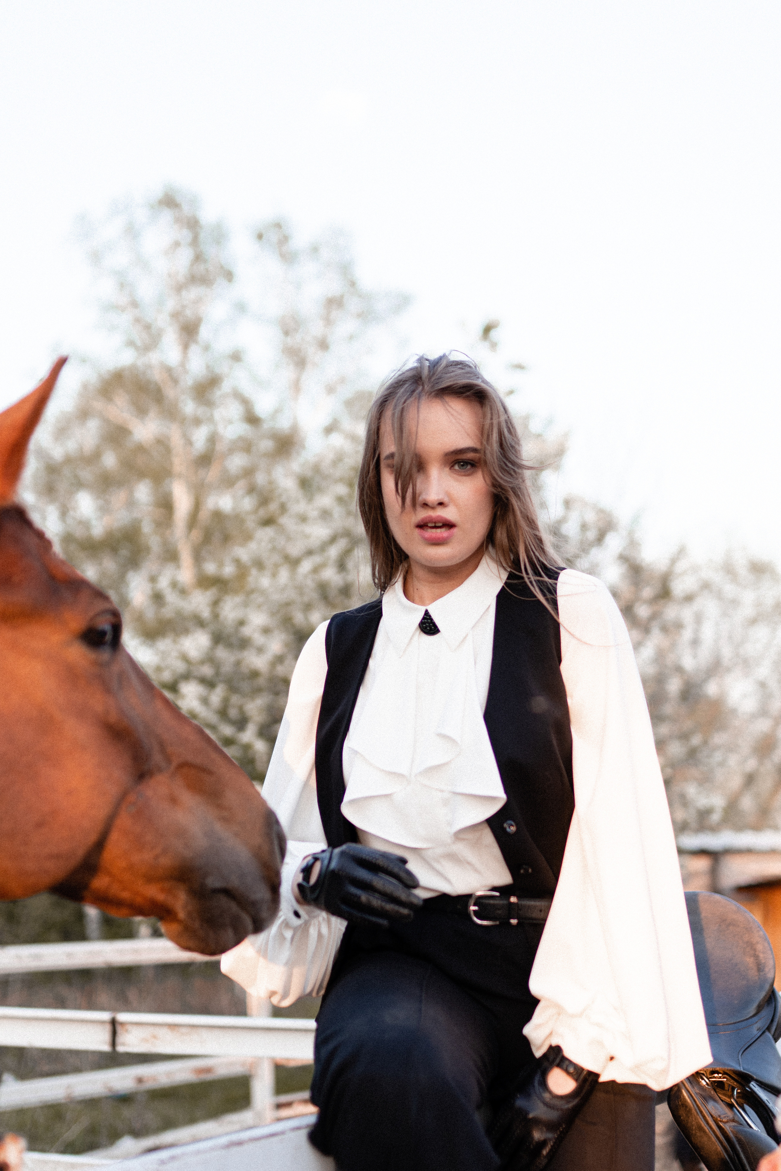 Екатерина, Прогон, Пепел. Фотосессии с лошадьми в Москве, Новосибирске