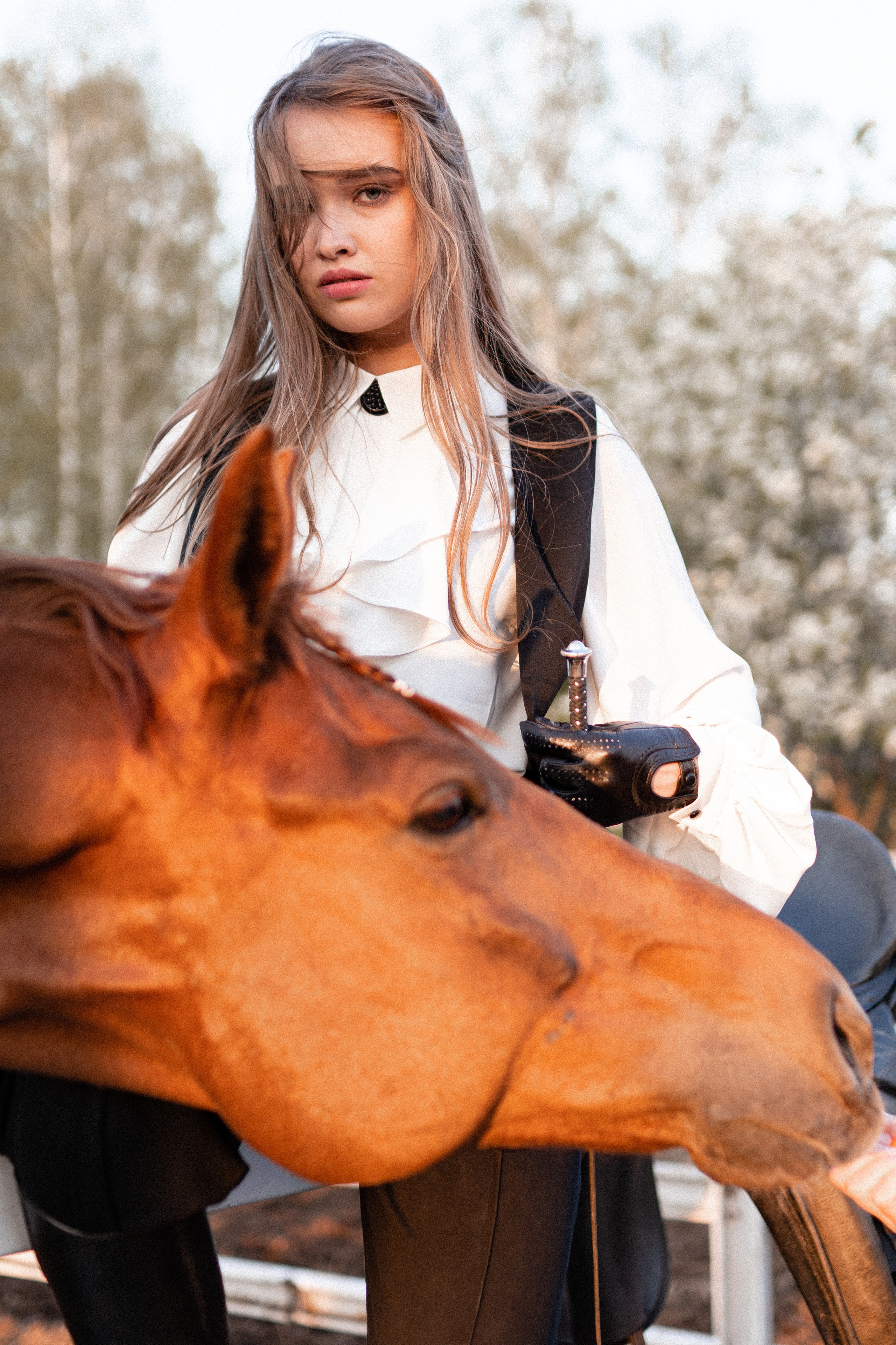 Екатерина, Прогон, Пепел. Фотосессии с лошадьми в Москве, Новосибирске