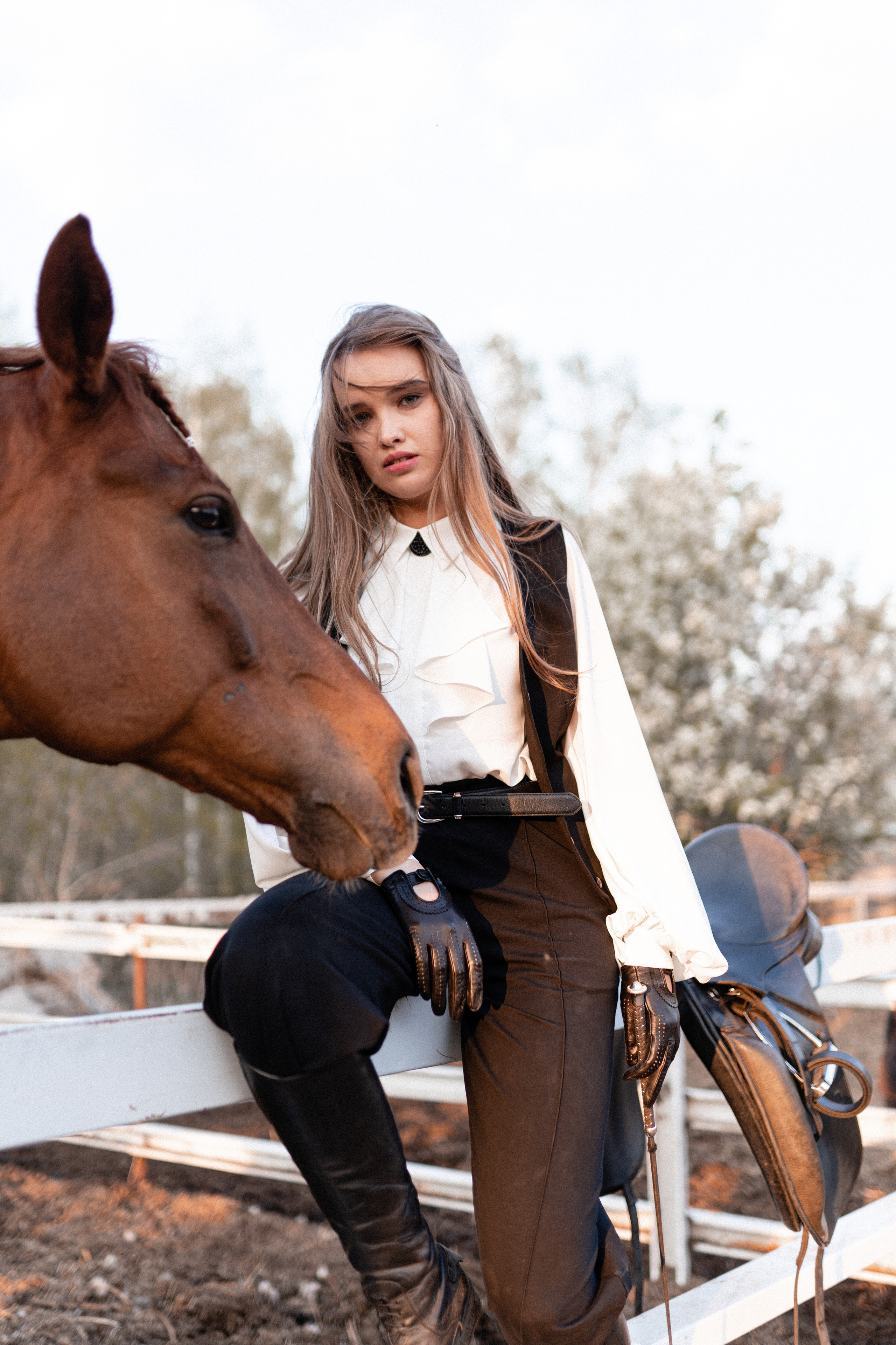 Екатерина, Прогон, Пепел. Фотосессии с лошадьми в Москве, Новосибирске