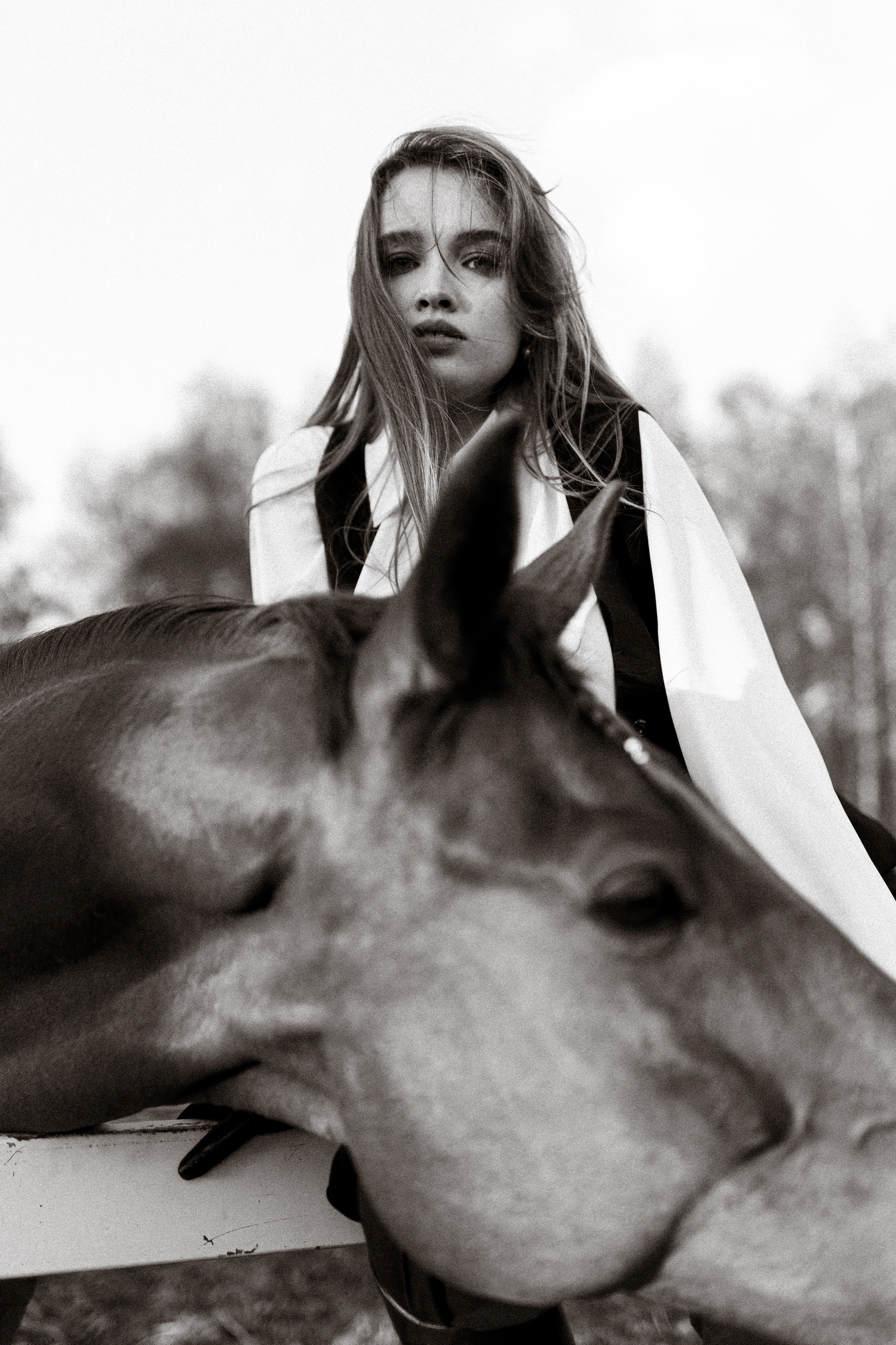 Екатерина, Прогон, Пепел. Фотосессии с лошадьми в Москве, Новосибирске