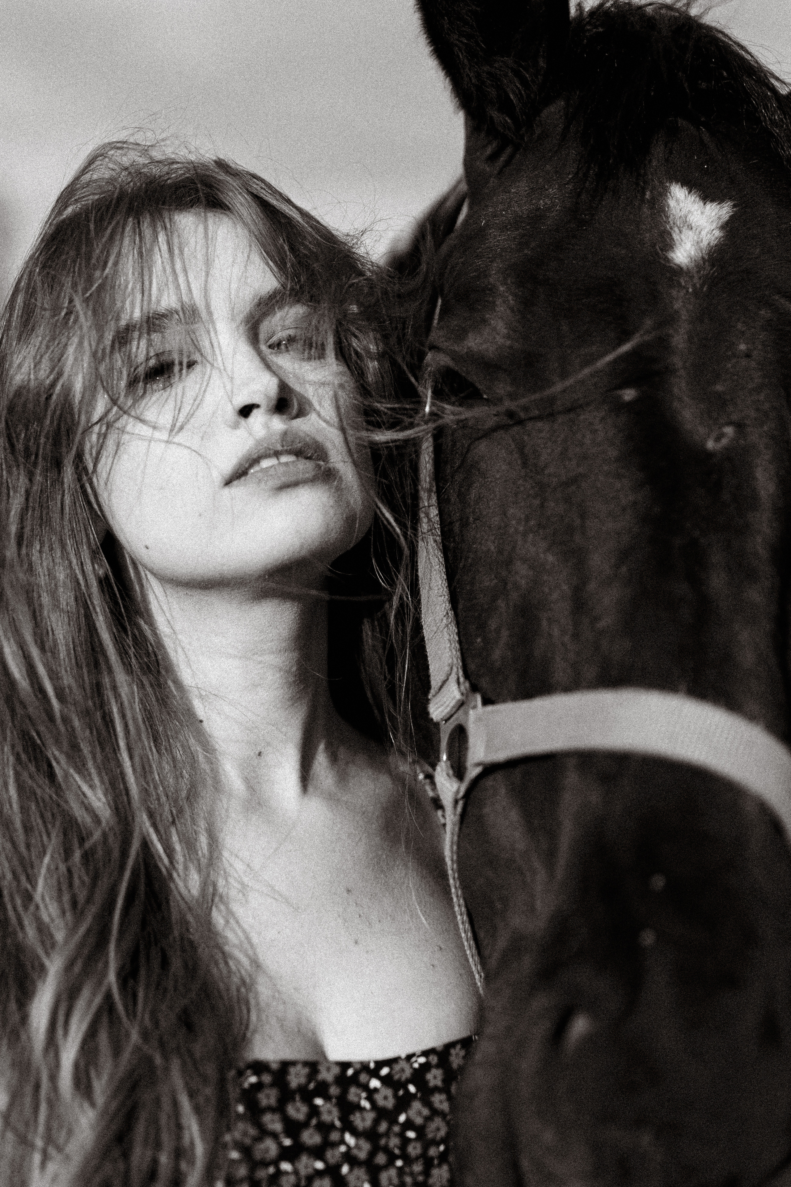 Екатерина в табуне. Фотосессии с лошадьми в Москве, Новосибирске