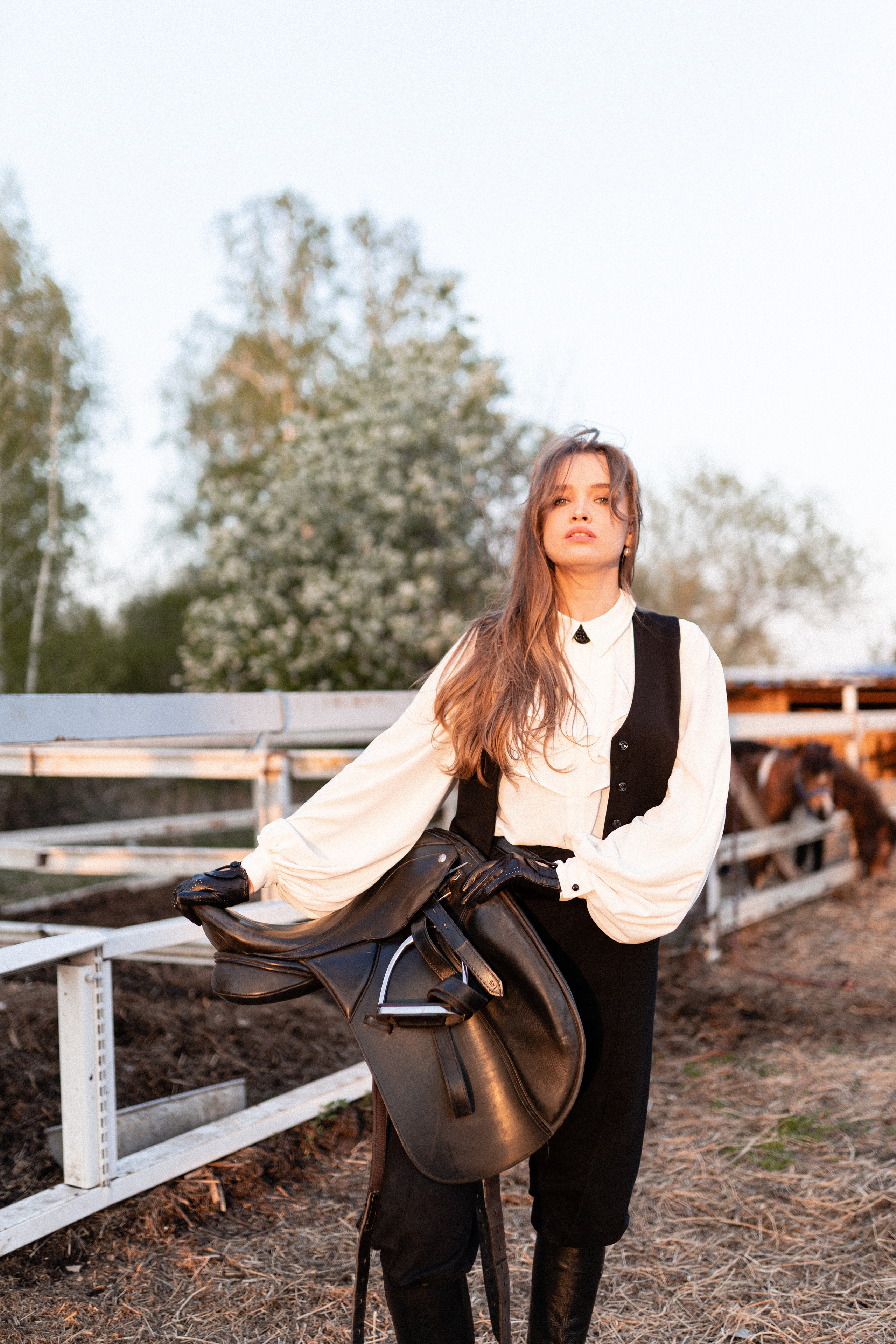 Екатерина, Прогон, Пепел. Фотосессии с лошадьми в Москве, Новосибирске