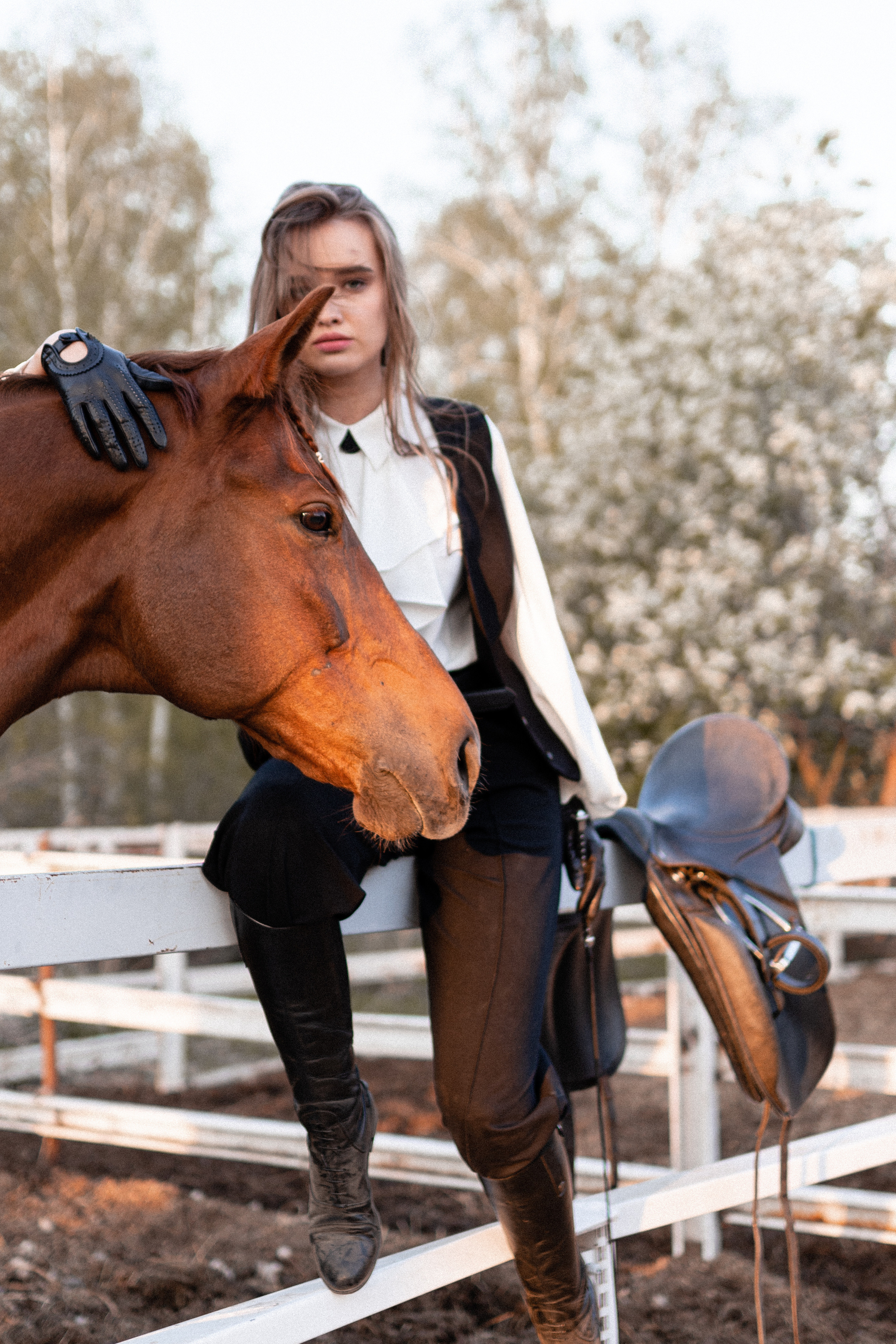 Екатерина, Прогон, Пепел. Фотосессии с лошадьми в Москве, Новосибирске