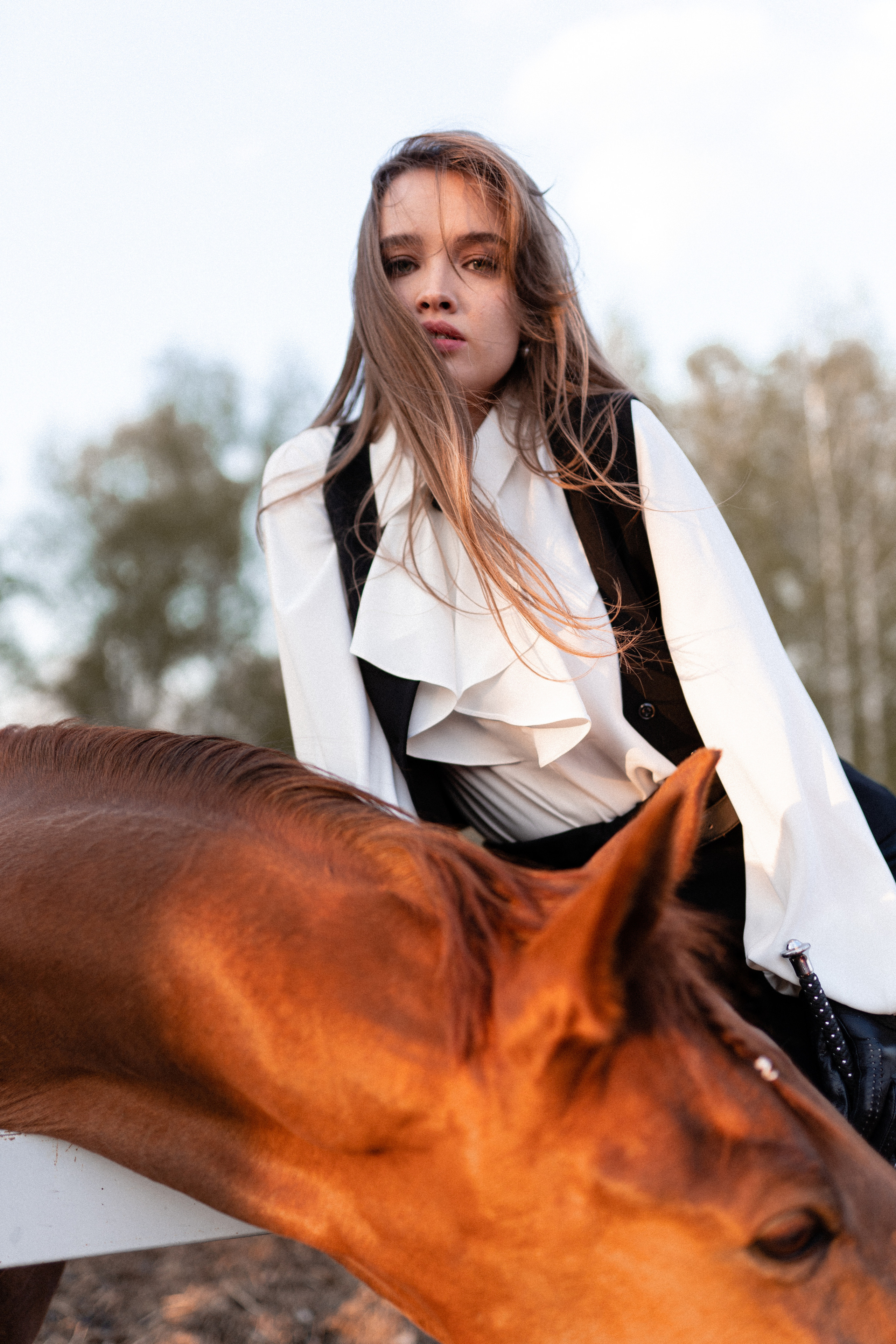 Екатерина, Прогон, Пепел. Фотосессии с лошадьми в Москве, Новосибирске