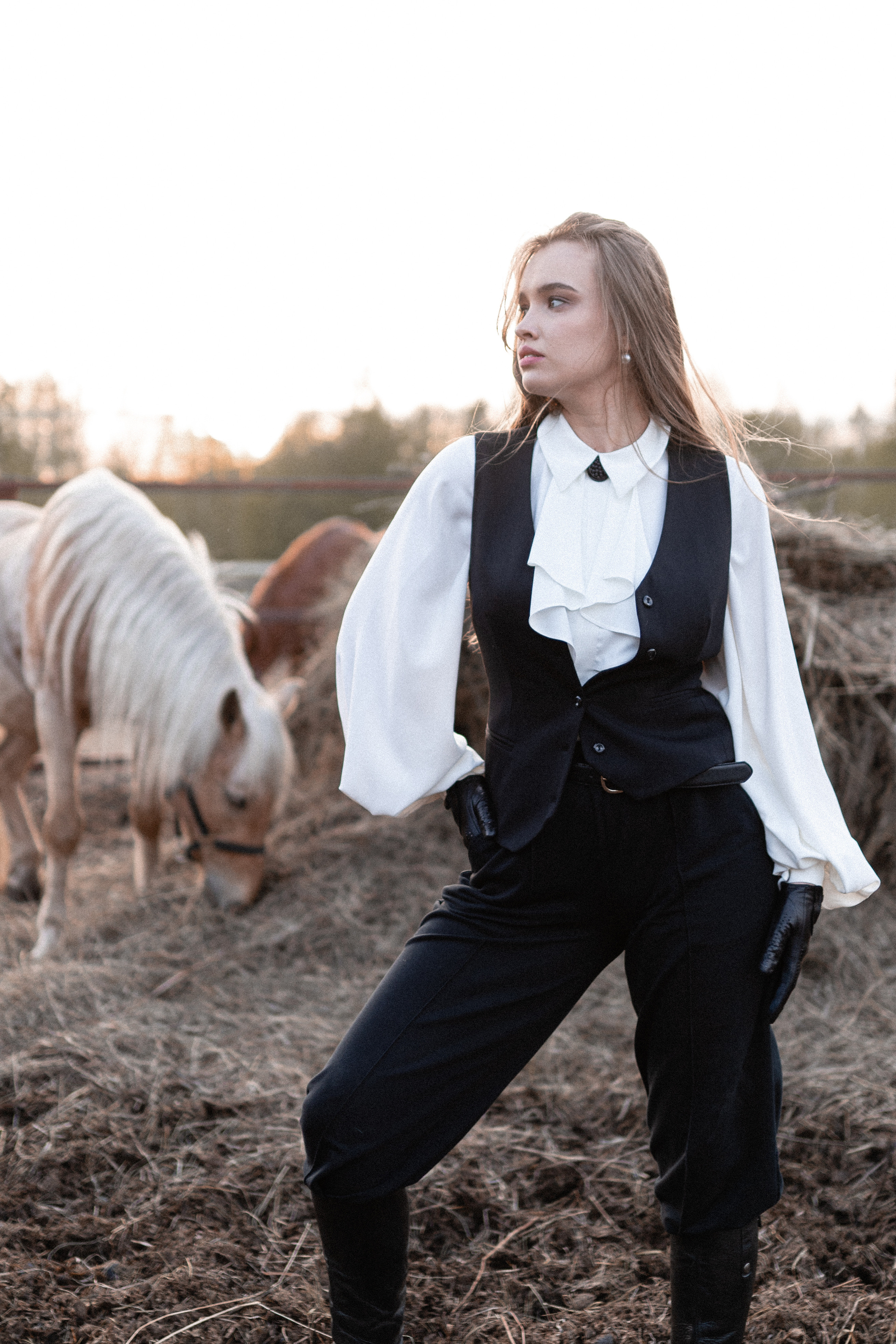 Екатерина, Прогон, Пепел. Фотосессии с лошадьми в Москве, Новосибирске