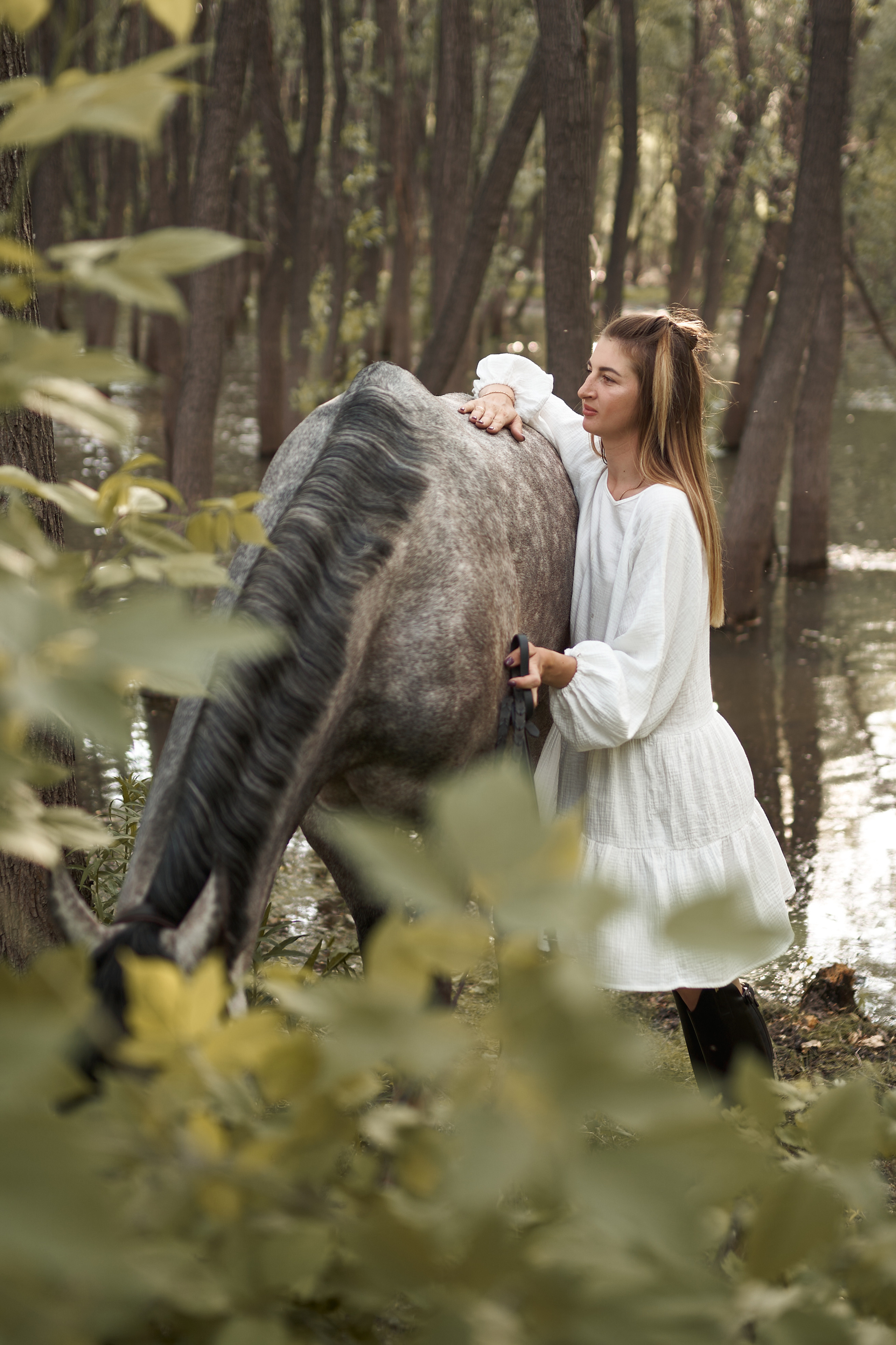Оля Панченко и Кондор. Фотосессии с лошадьми в Москве, Новосибирске