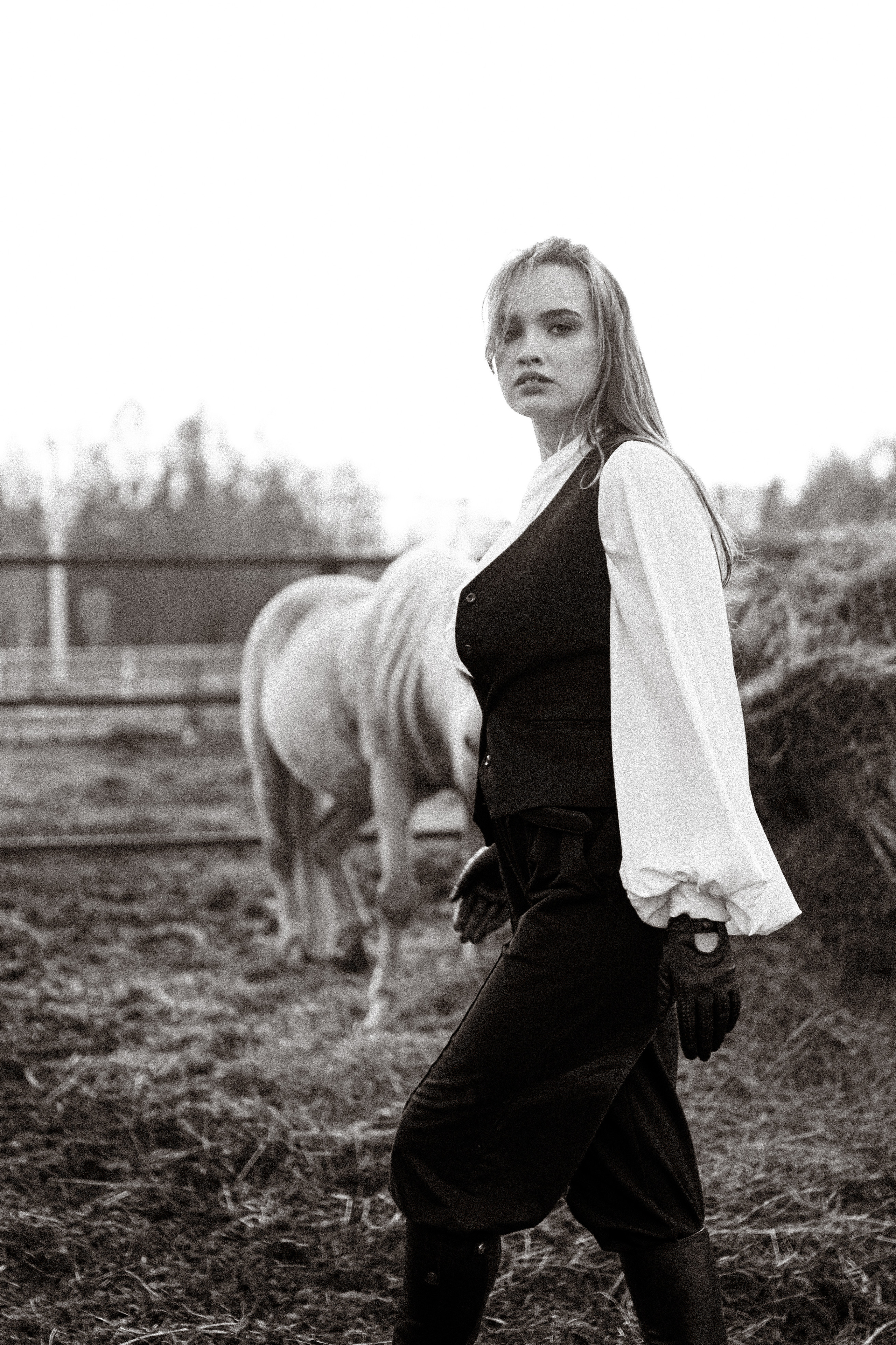 Екатерина, Прогон, Пепел. Фотосессии с лошадьми в Москве, Новосибирске