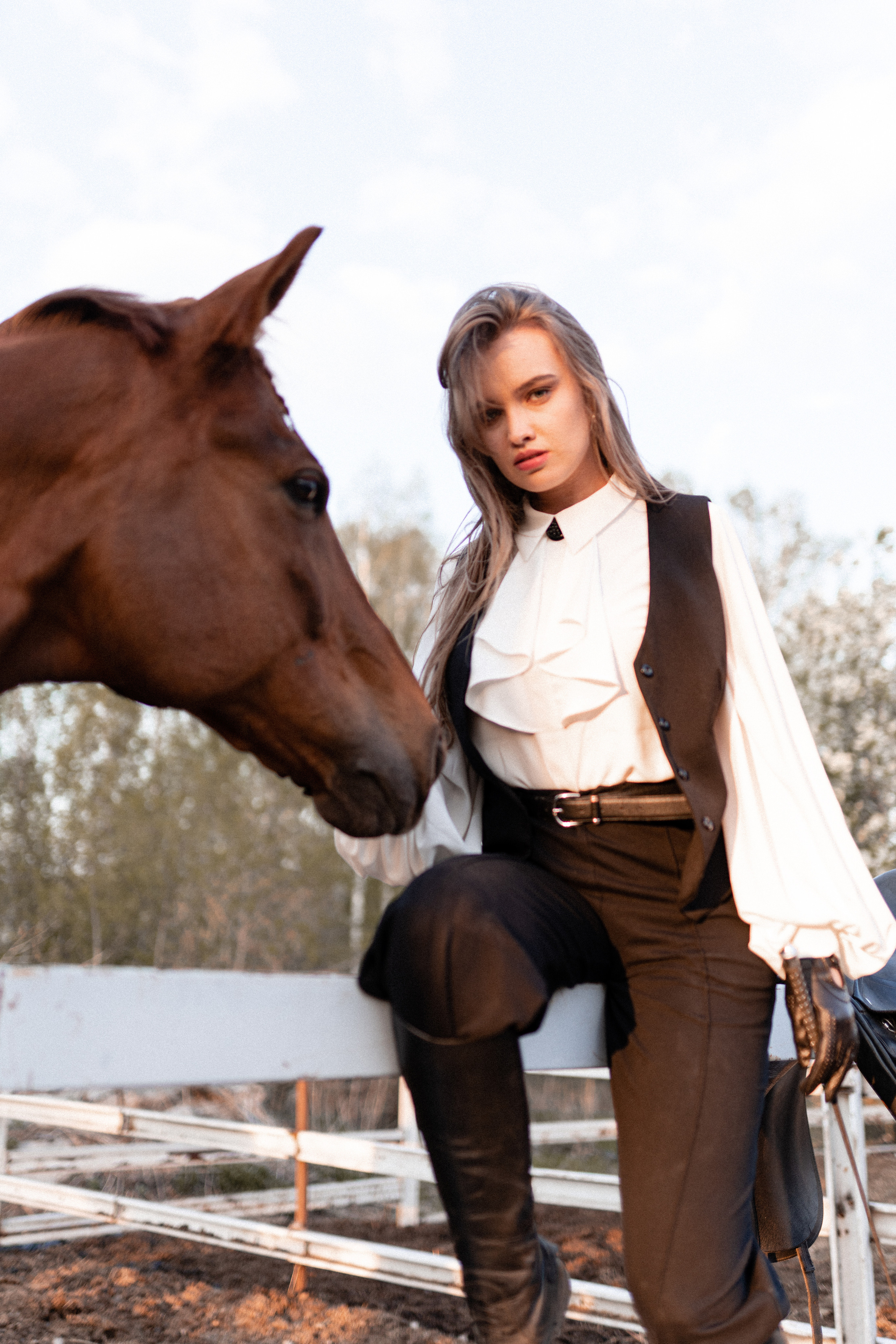 Екатерина, Прогон, Пепел. Фотосессии с лошадьми в Москве, Новосибирске