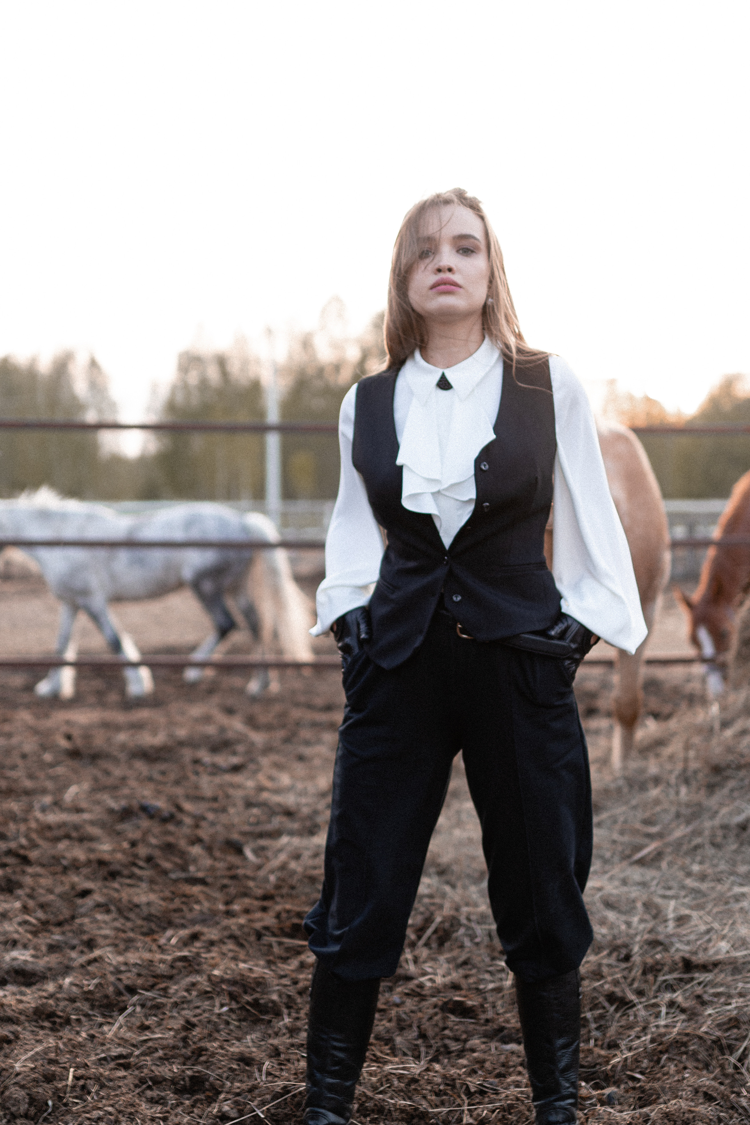 Екатерина, Прогон, Пепел. Фотосессии с лошадьми в Москве, Новосибирске