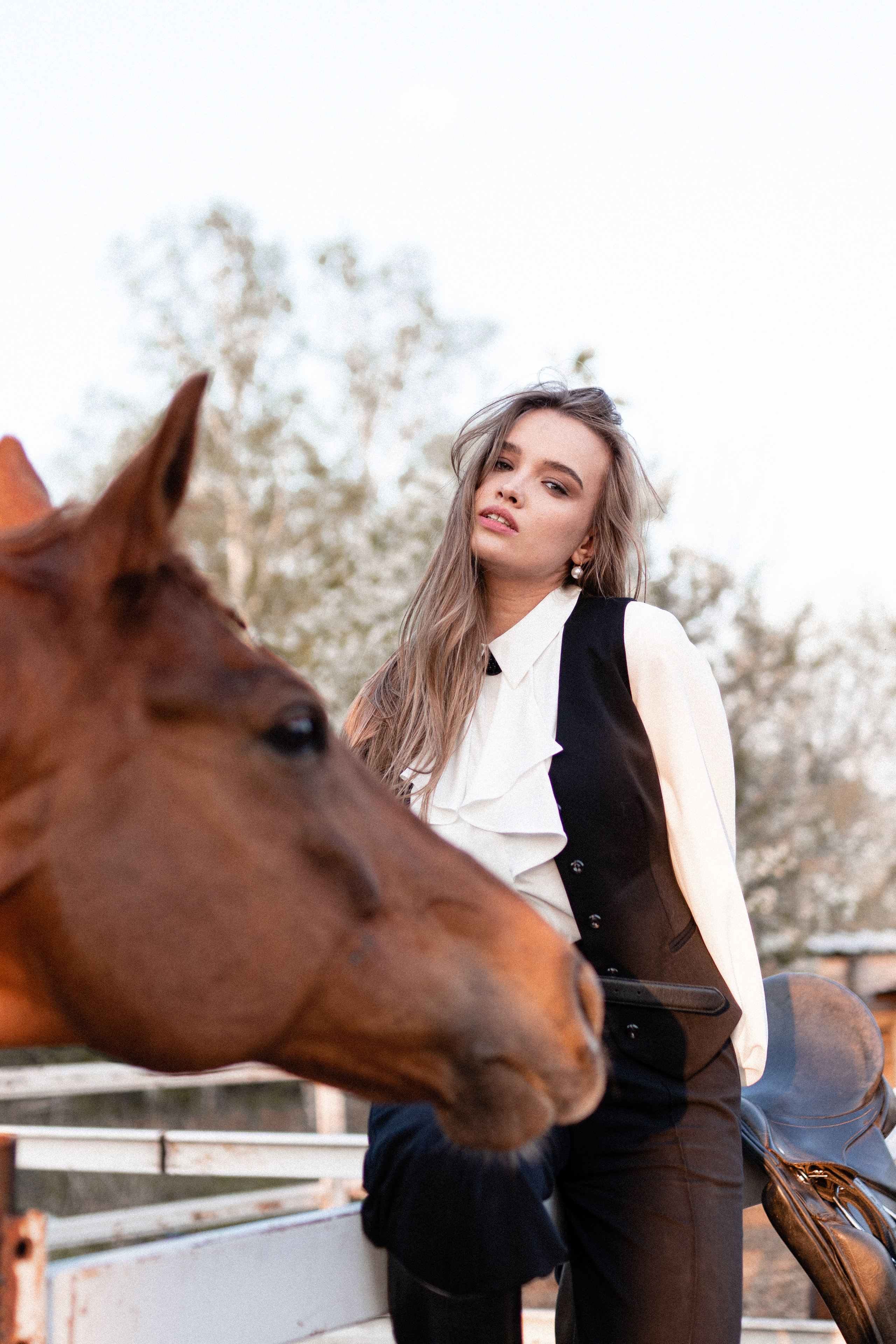 Екатерина, Прогон, Пепел. Фотосессии с лошадьми в Москве, Новосибирске