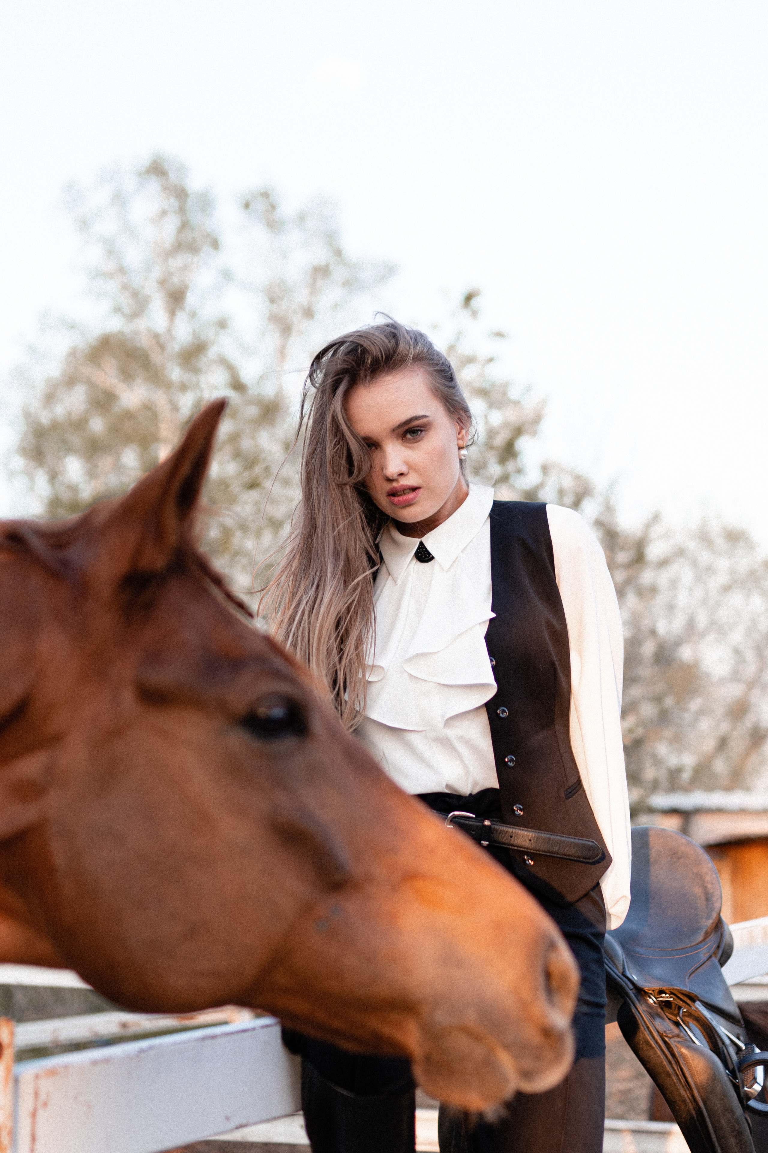 Екатерина, Прогон, Пепел. Фотосессии с лошадьми в Москве, Новосибирске