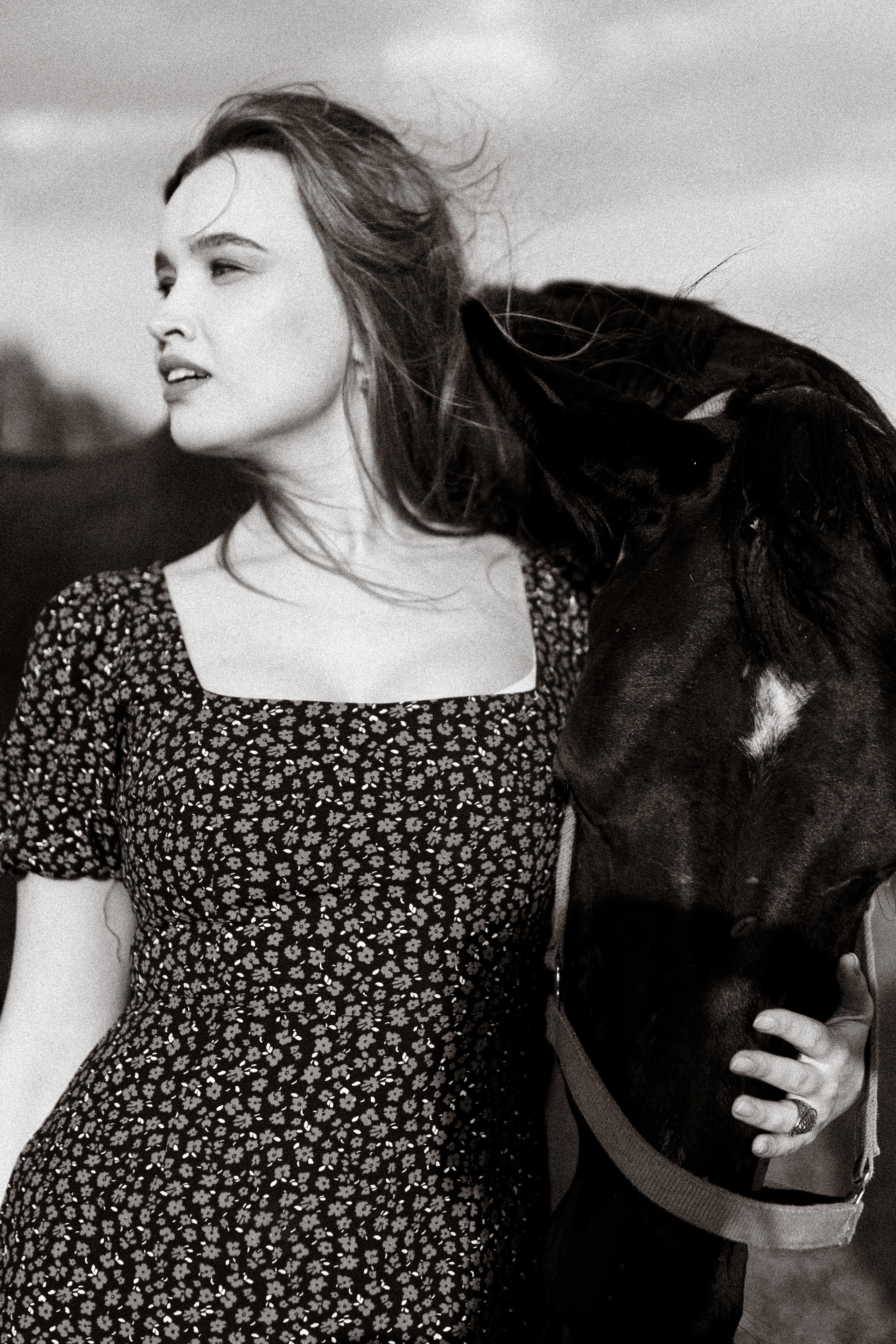 Екатерина в табуне. Фотосессии с лошадьми в Москве, Новосибирске