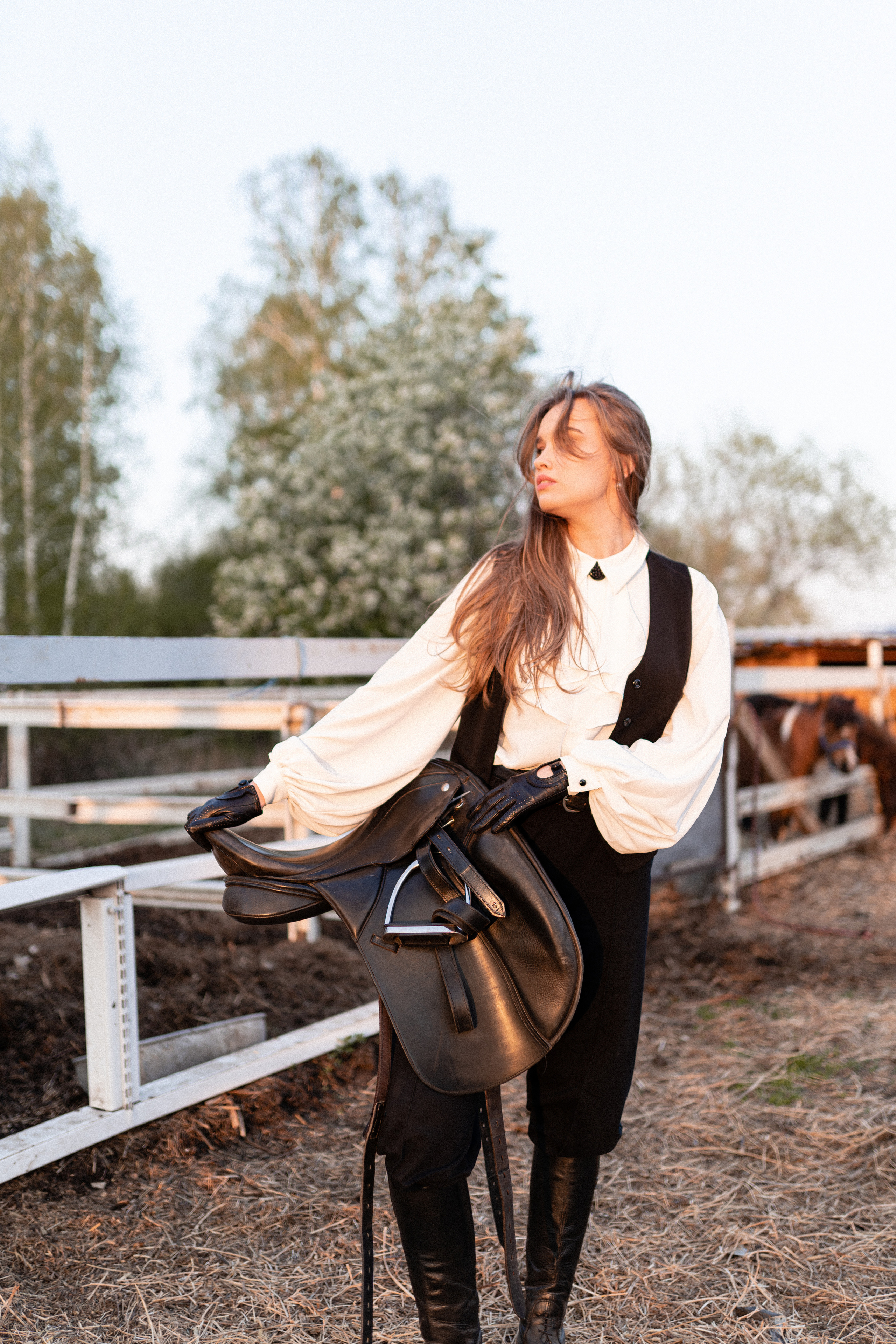 Екатерина, Прогон, Пепел. Фотосессии с лошадьми в Москве, Новосибирске