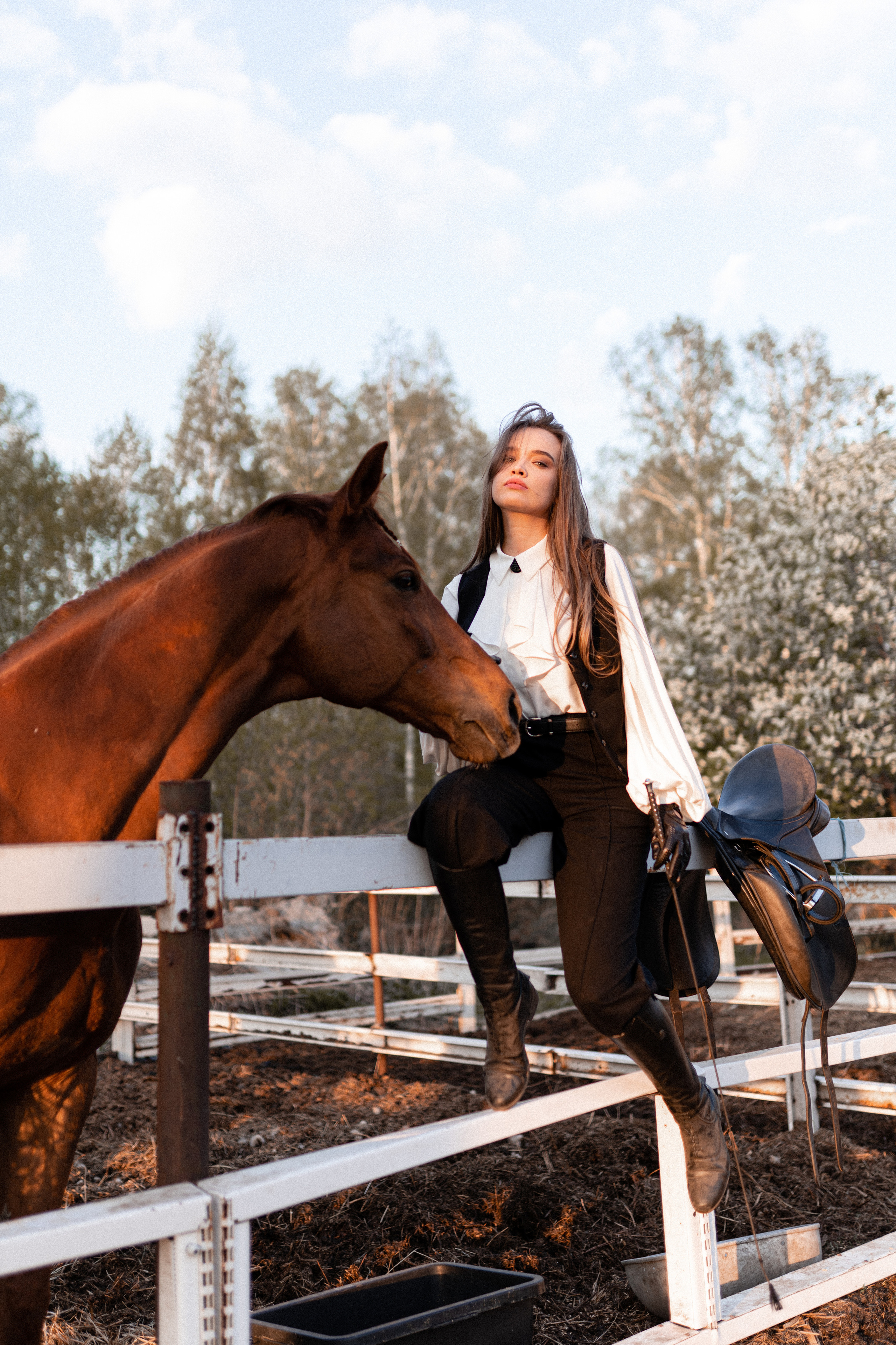 Екатерина, Прогон, Пепел. Фотосессии с лошадьми в Москве, Новосибирске