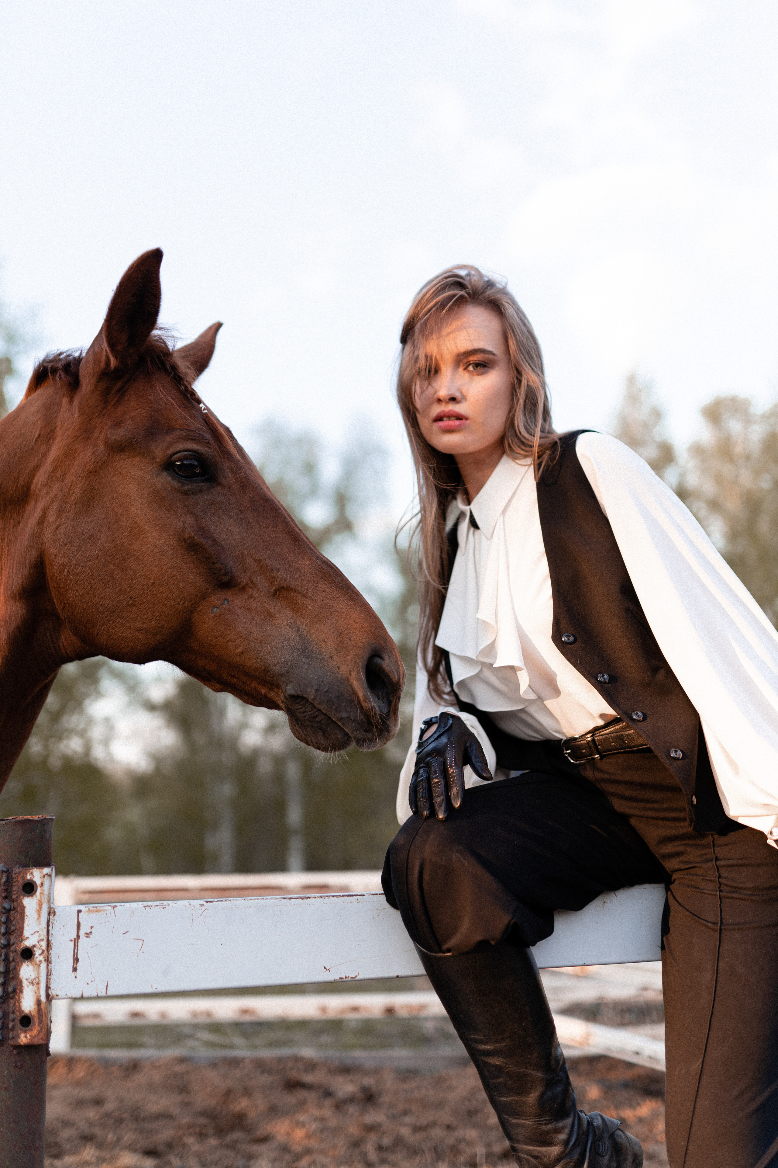 Екатерина, Прогон, Пепел. Фотосессии с лошадьми в Москве, Новосибирске