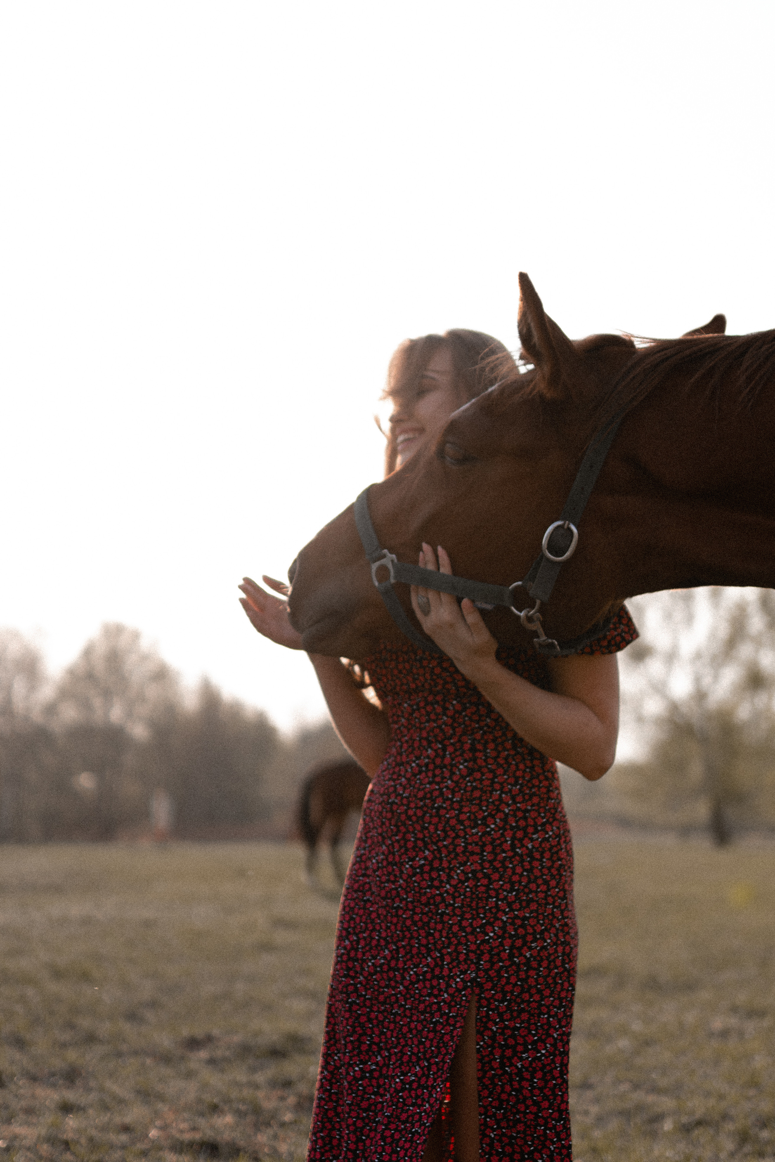 Екатерина в табуне. Фотосессии с лошадьми в Москве, Новосибирске