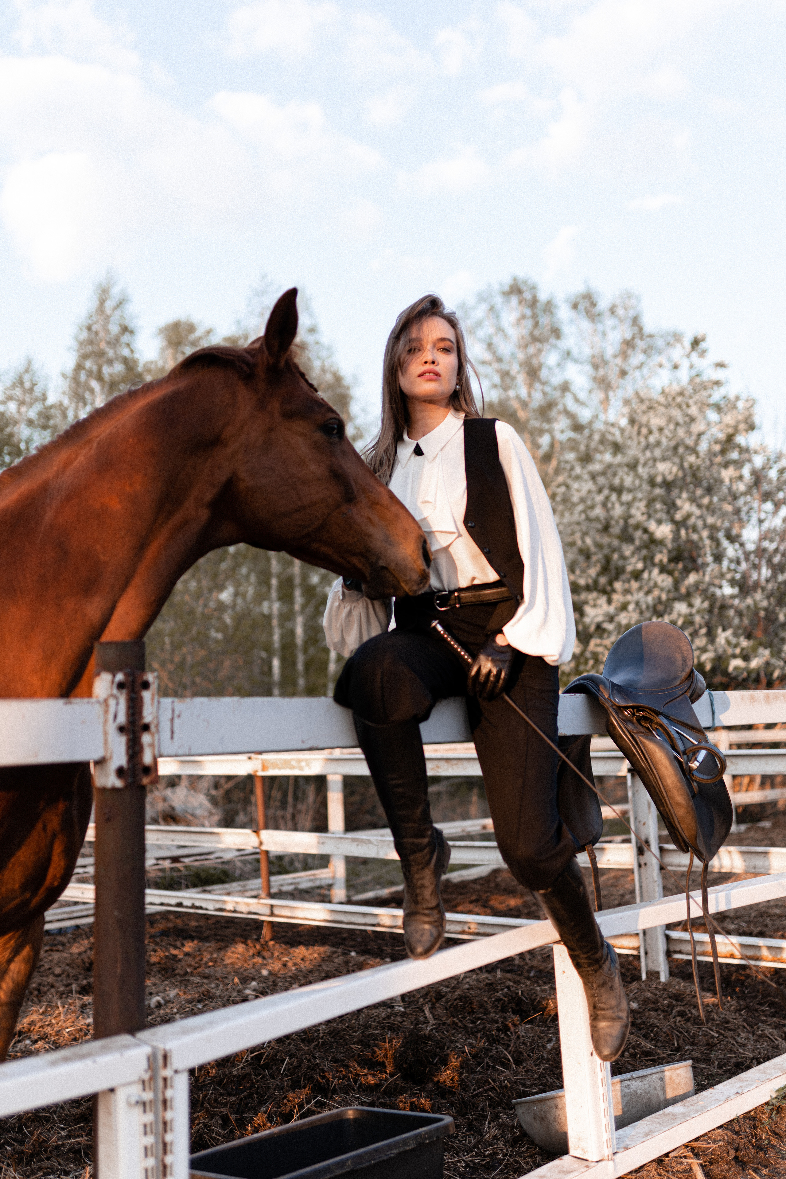 Екатерина, Прогон, Пепел. Фотосессии с лошадьми в Москве, Новосибирске